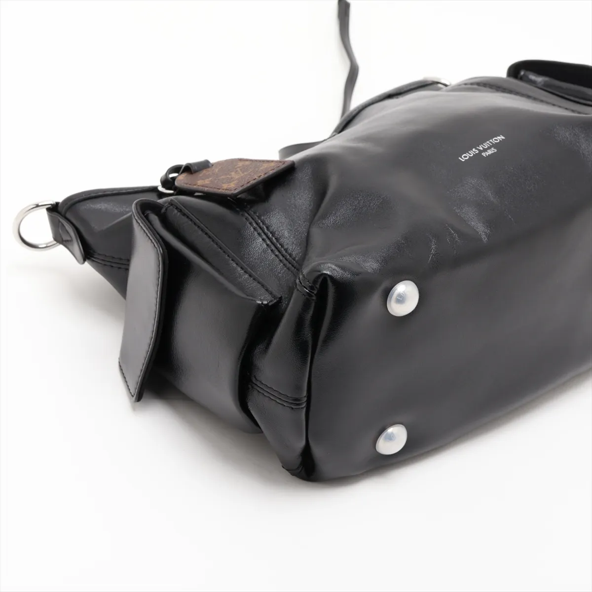 Monogram x Leather Carryall Cargo Vibe PM M24861 Black x Brown (RFID detected) — view 4
