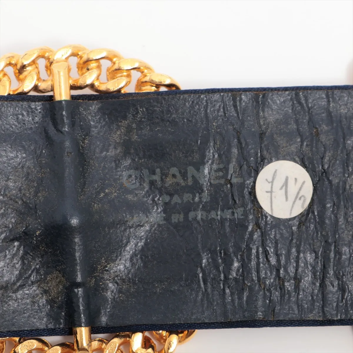 belt, fabric x GP, navy x gold. Shows signs of wear: — view 5