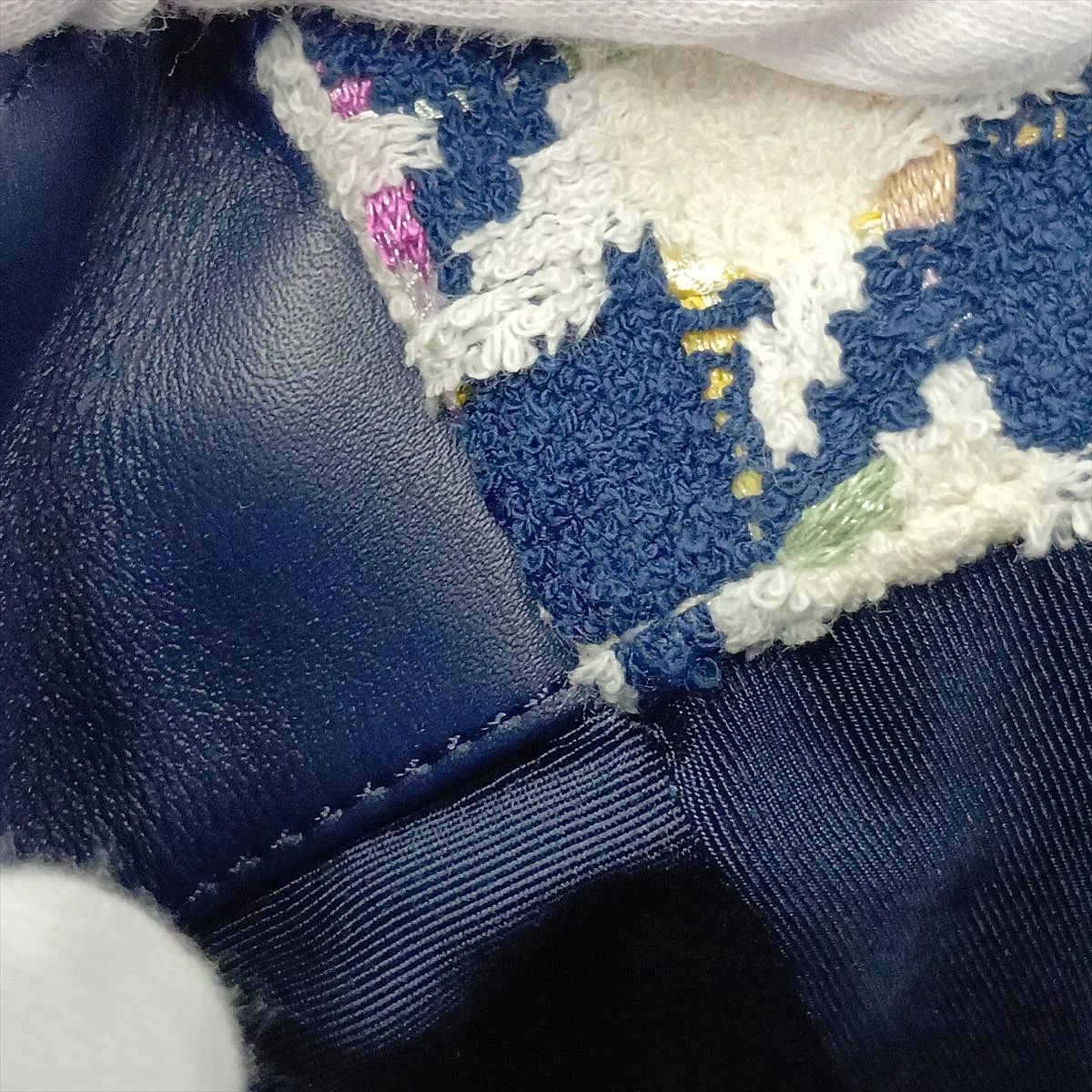 19 Maxi Tweed Chain Shoulder Bag, White x Navy, Gold x Silver Hardware, 31085208, Serial Number , AS1162 — view 13