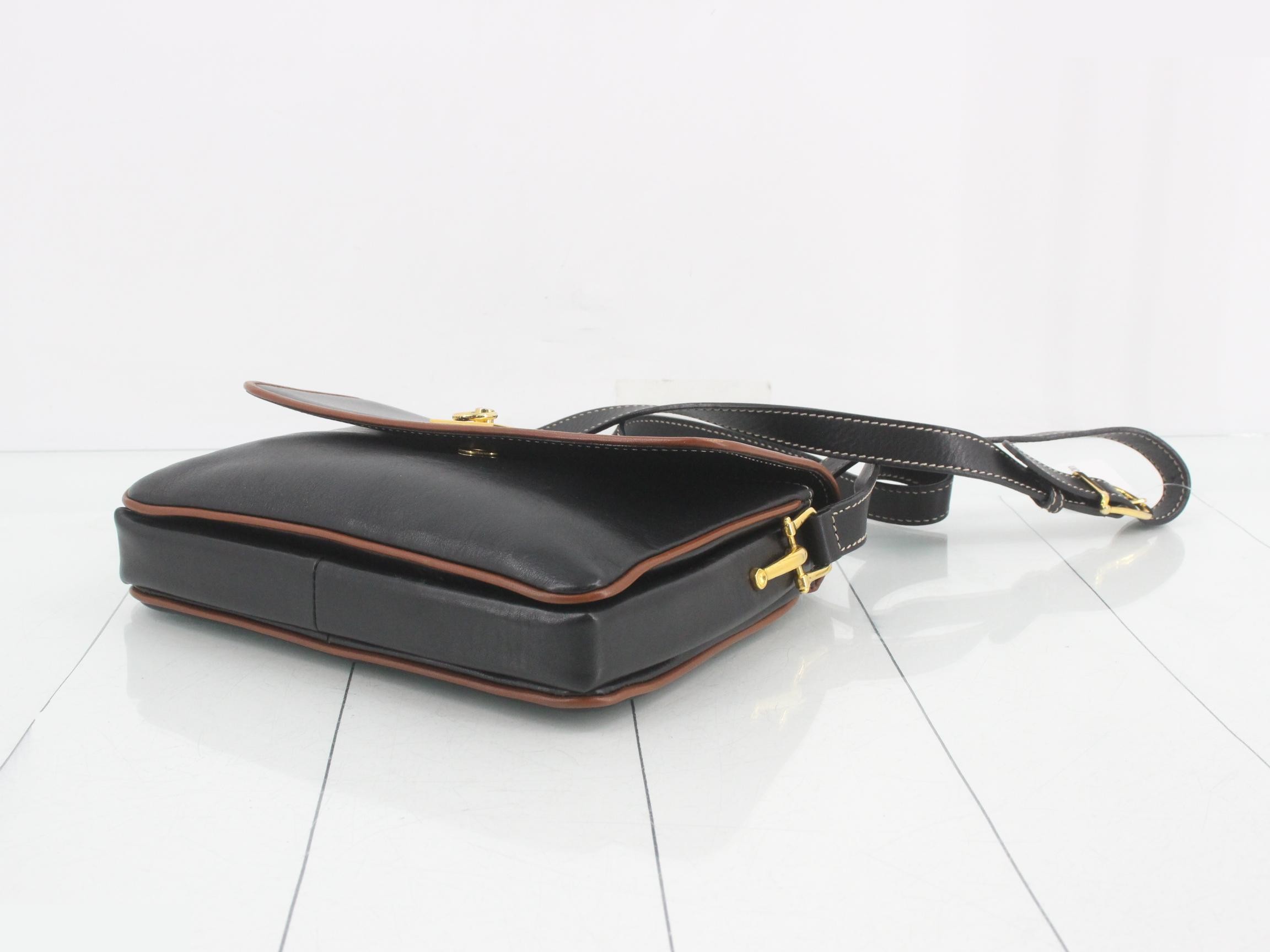 Leather shoulder bag with Gancini hardware — view 6
