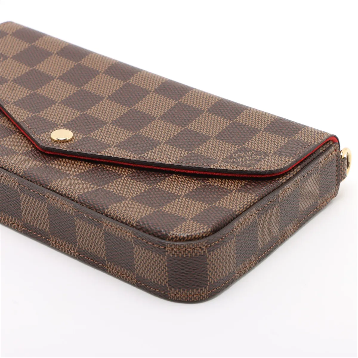 Damier Pochette Félicie N40492 Brown RFID response — view 3