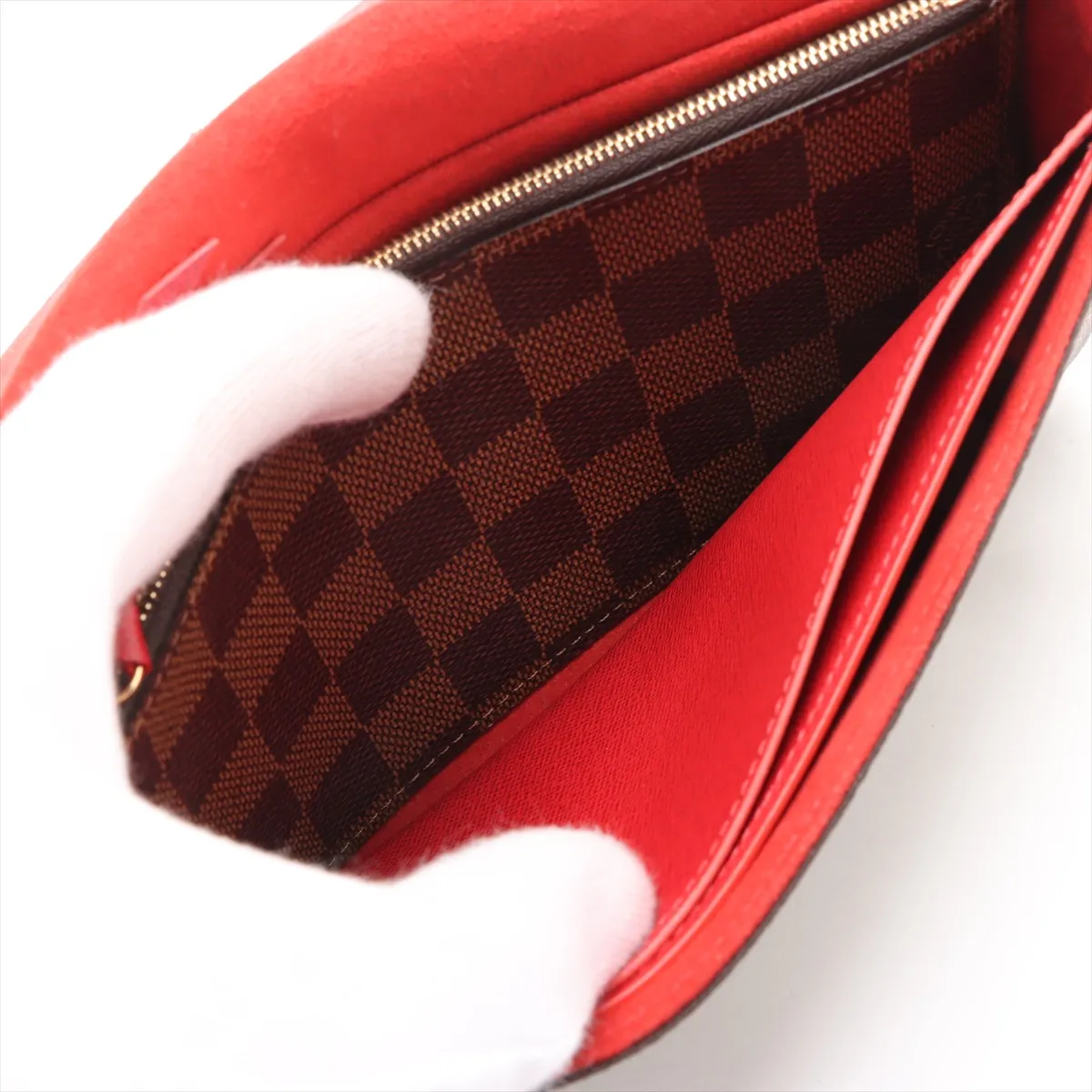Damier Pochette Félicie N40492 Brown RFID response — view 8