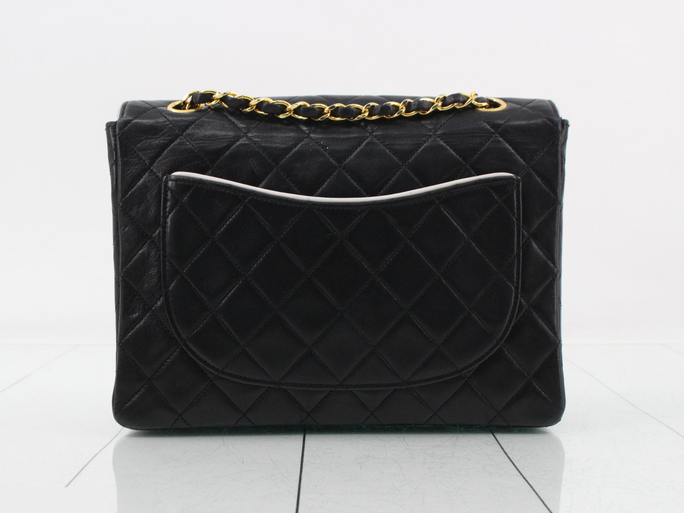 Matelassé Piping Shoulder Bag, Black, Series 1 — view 2