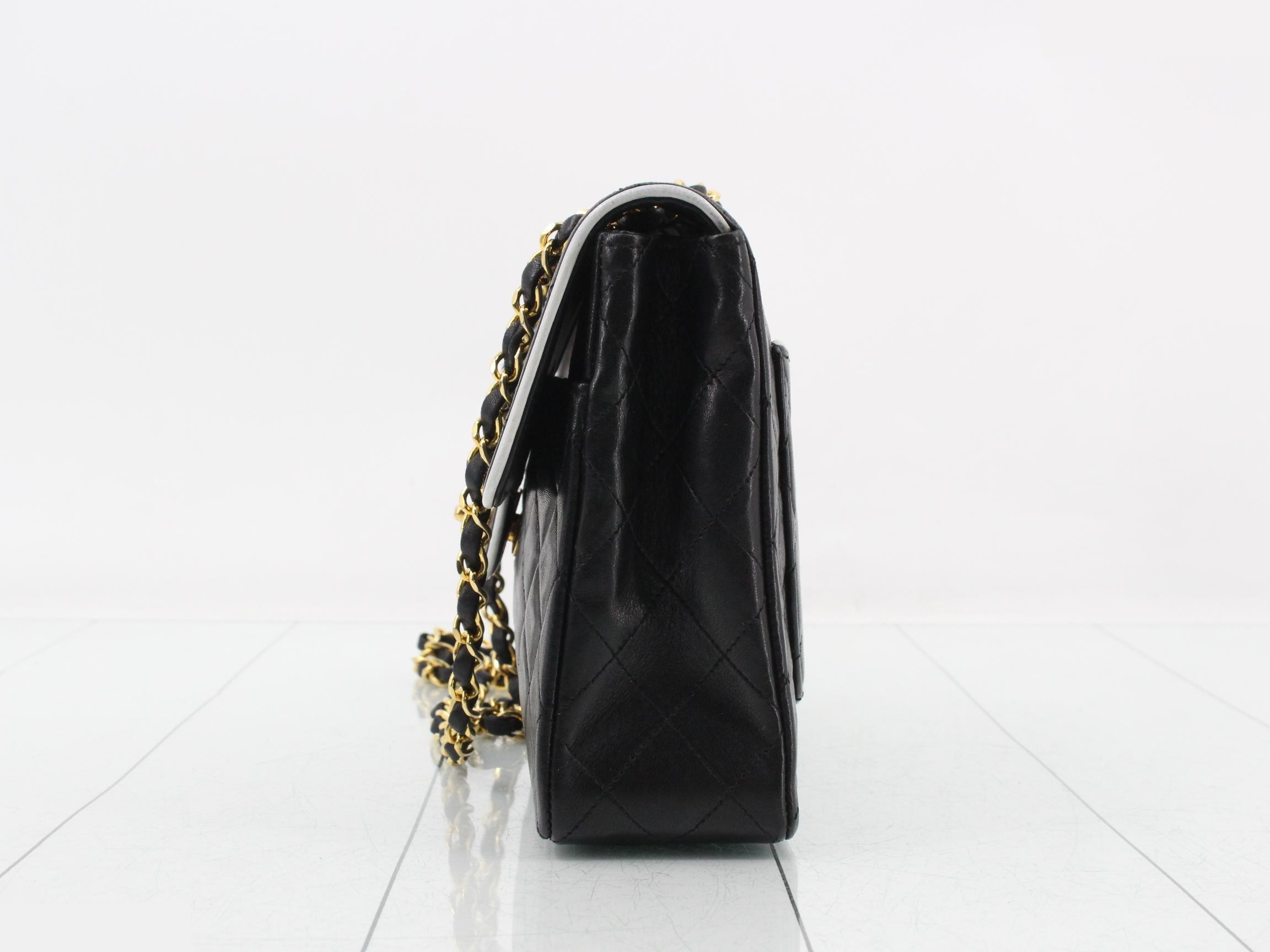 Matelassé Piping Shoulder Bag, Black, Series 1 — view 3