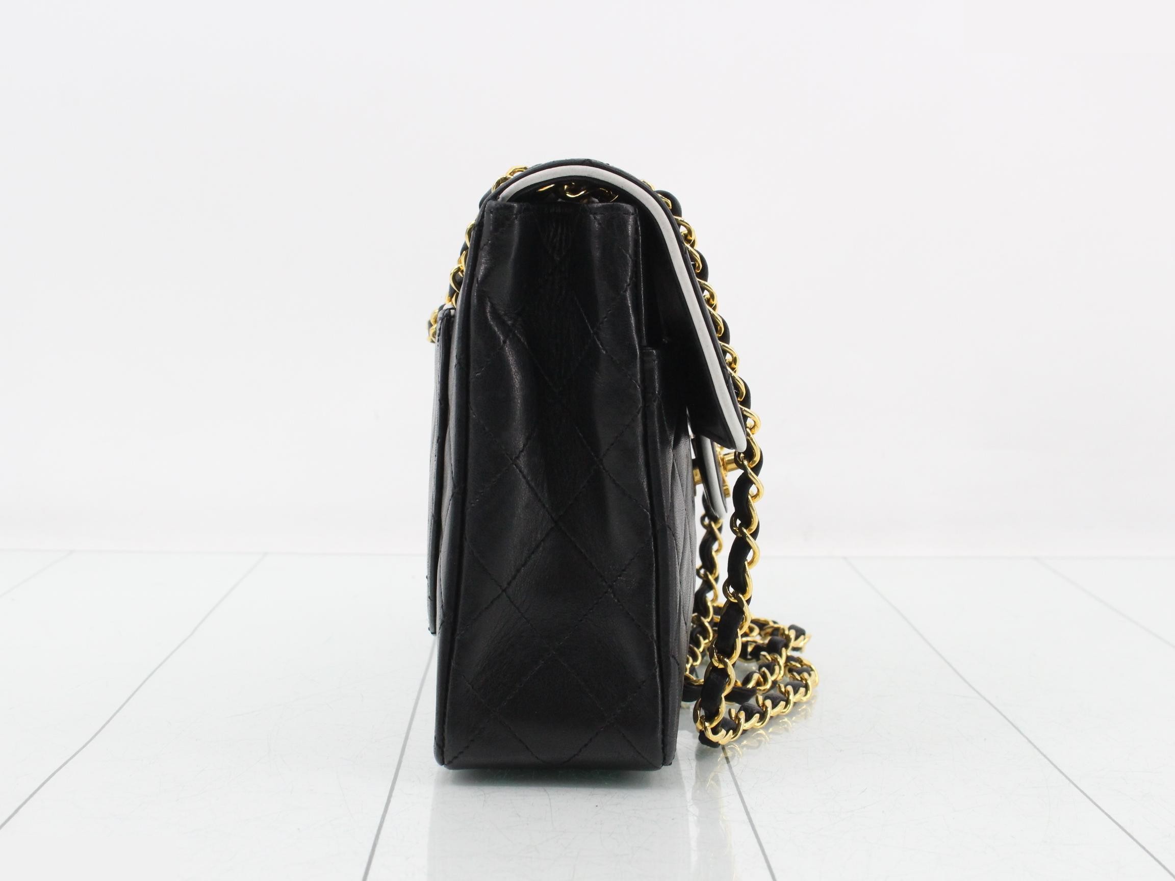 Matelassé Piping Shoulder Bag, Black, Series 1 — view 4