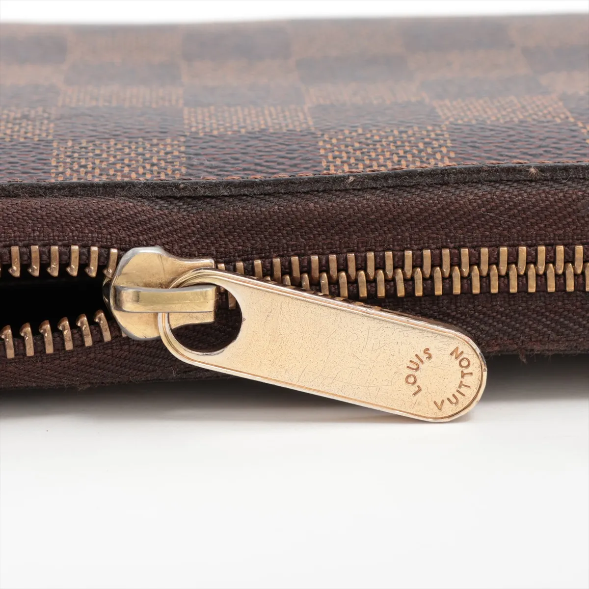 Damier Zippy Organizer N60003 CA4131 Brown Round Zip Wallet — view 11