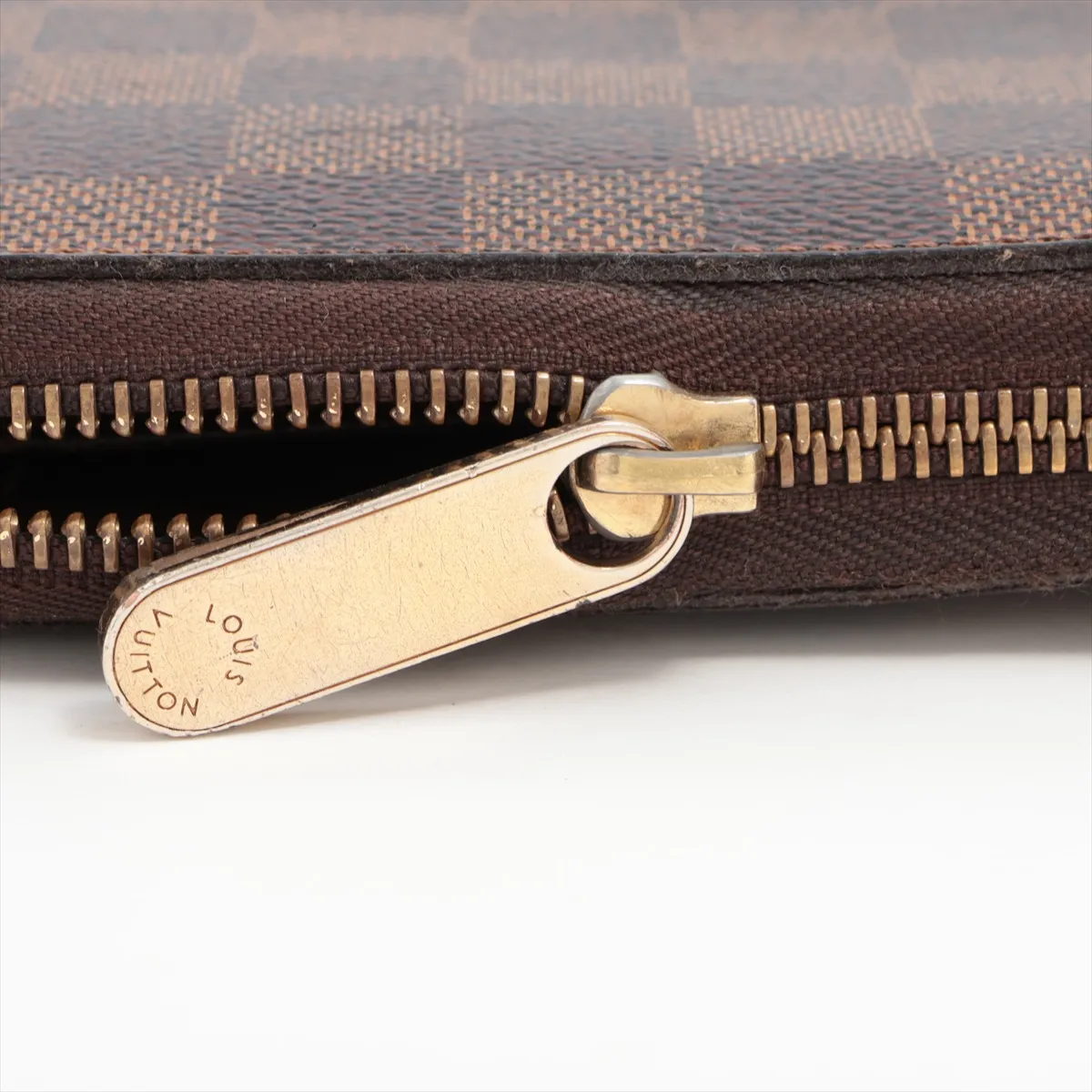 Damier Zippy Organizer N60003 CA4131 Brown Round Zip Wallet — view 12