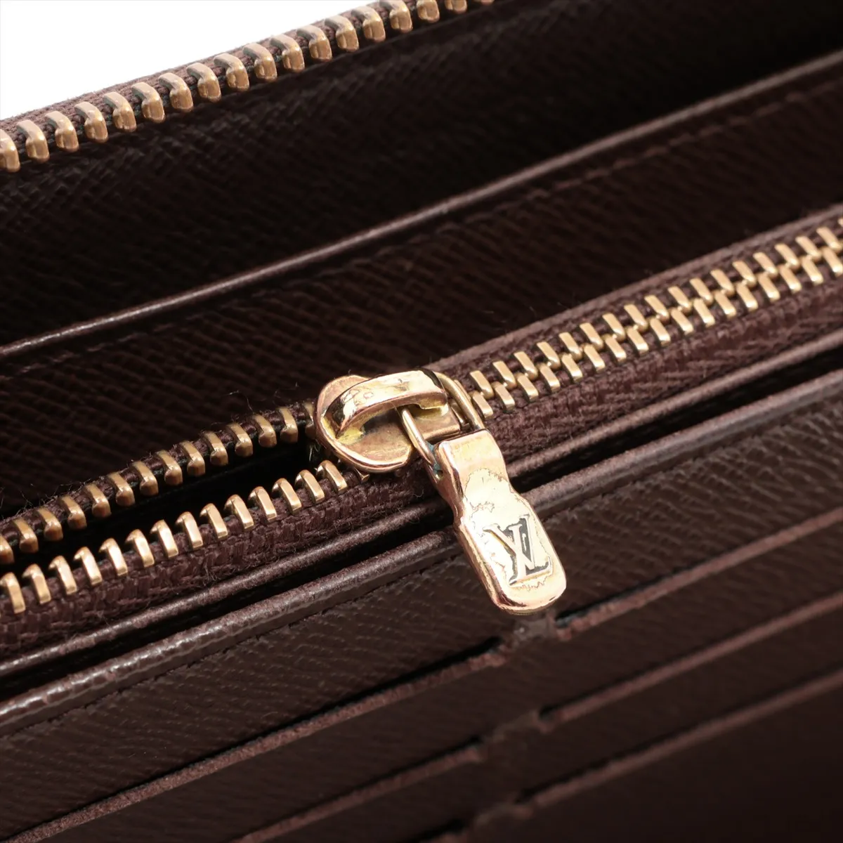 Damier Zippy Organizer N60003 CA4131 Brown Round Zip Wallet — view 10