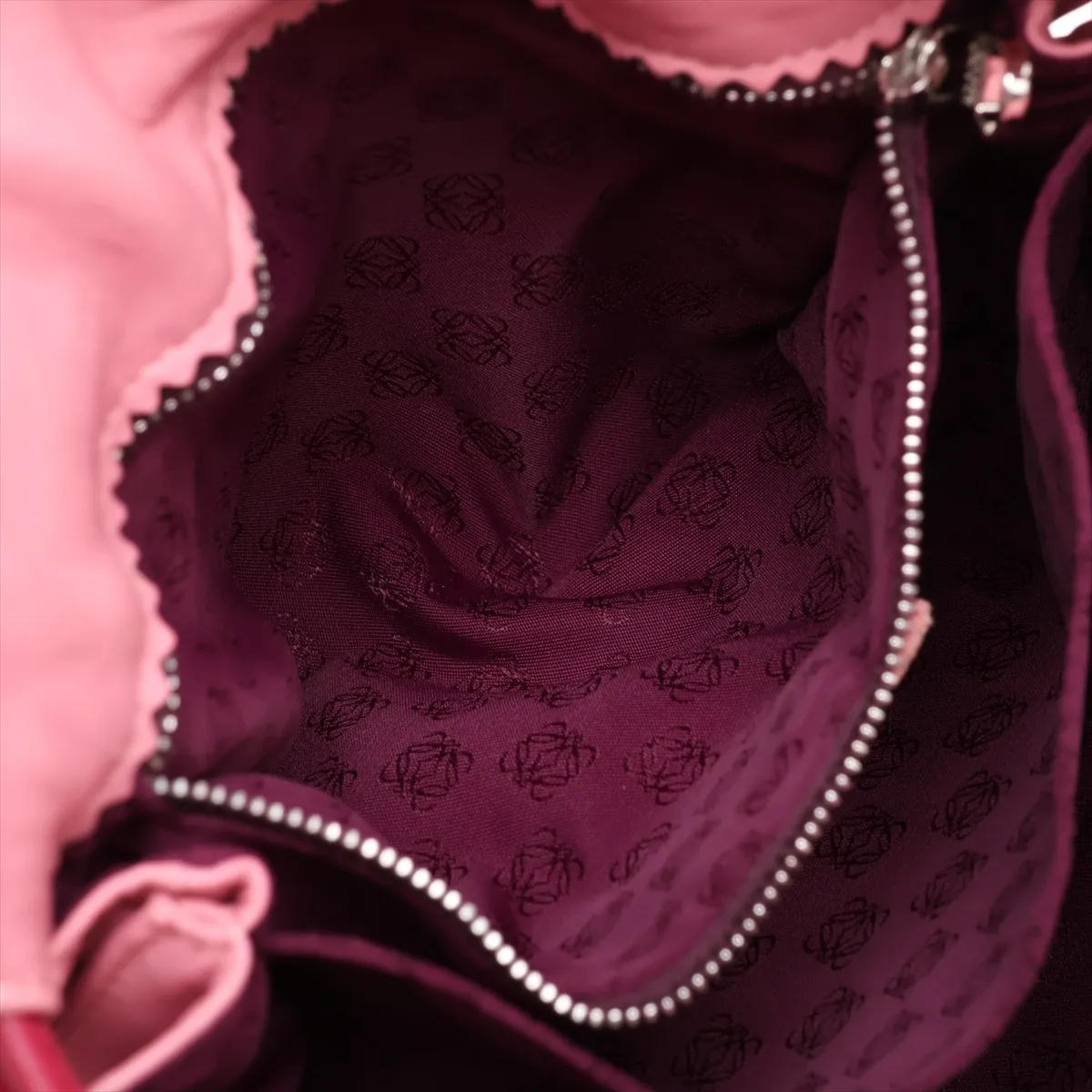 Flamenco Leather Shoulder Bag, Pink — view 8