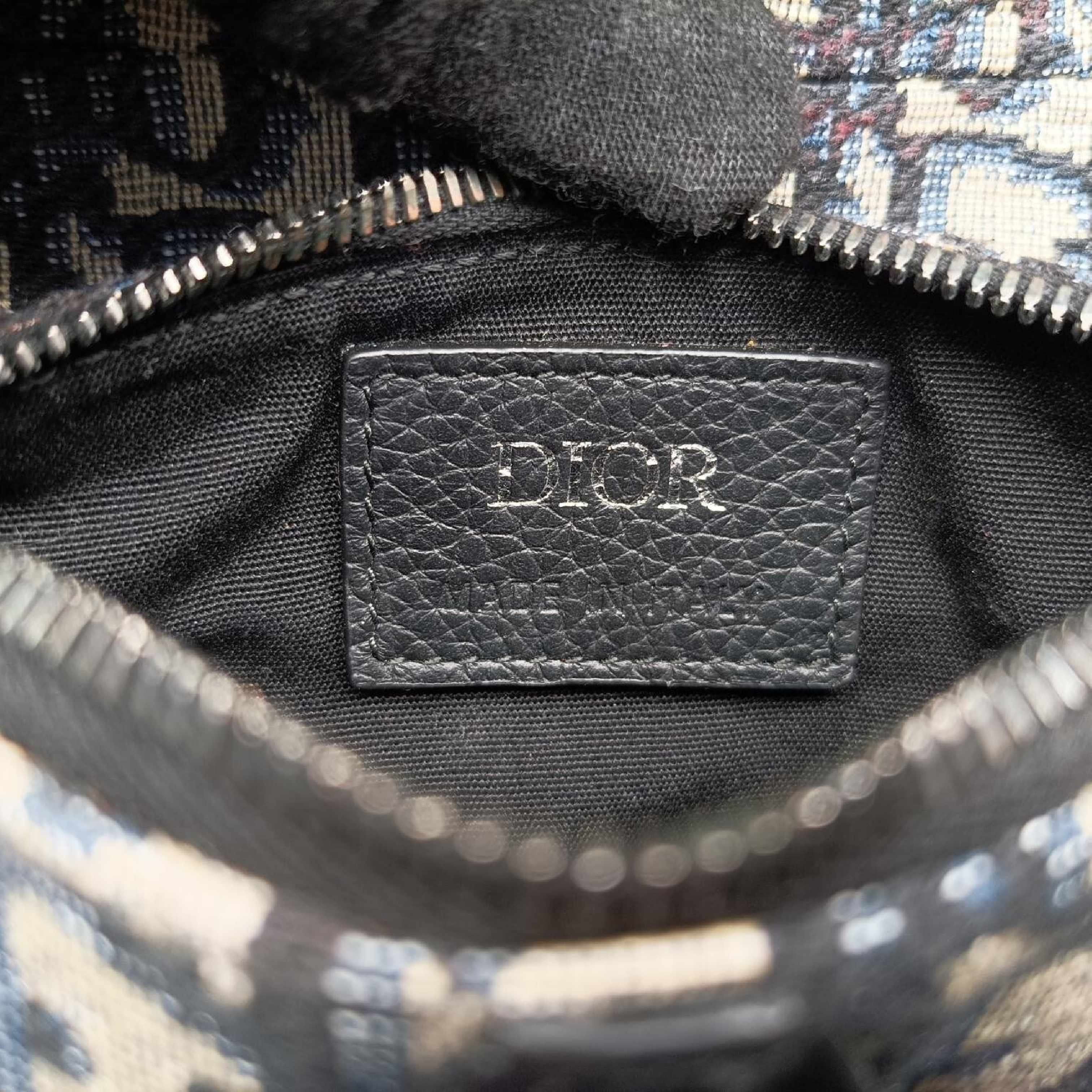 Saddle Grey x Navy x Black Jacquard x Leather Shoulder Bag 29-BO-1222 — view 7