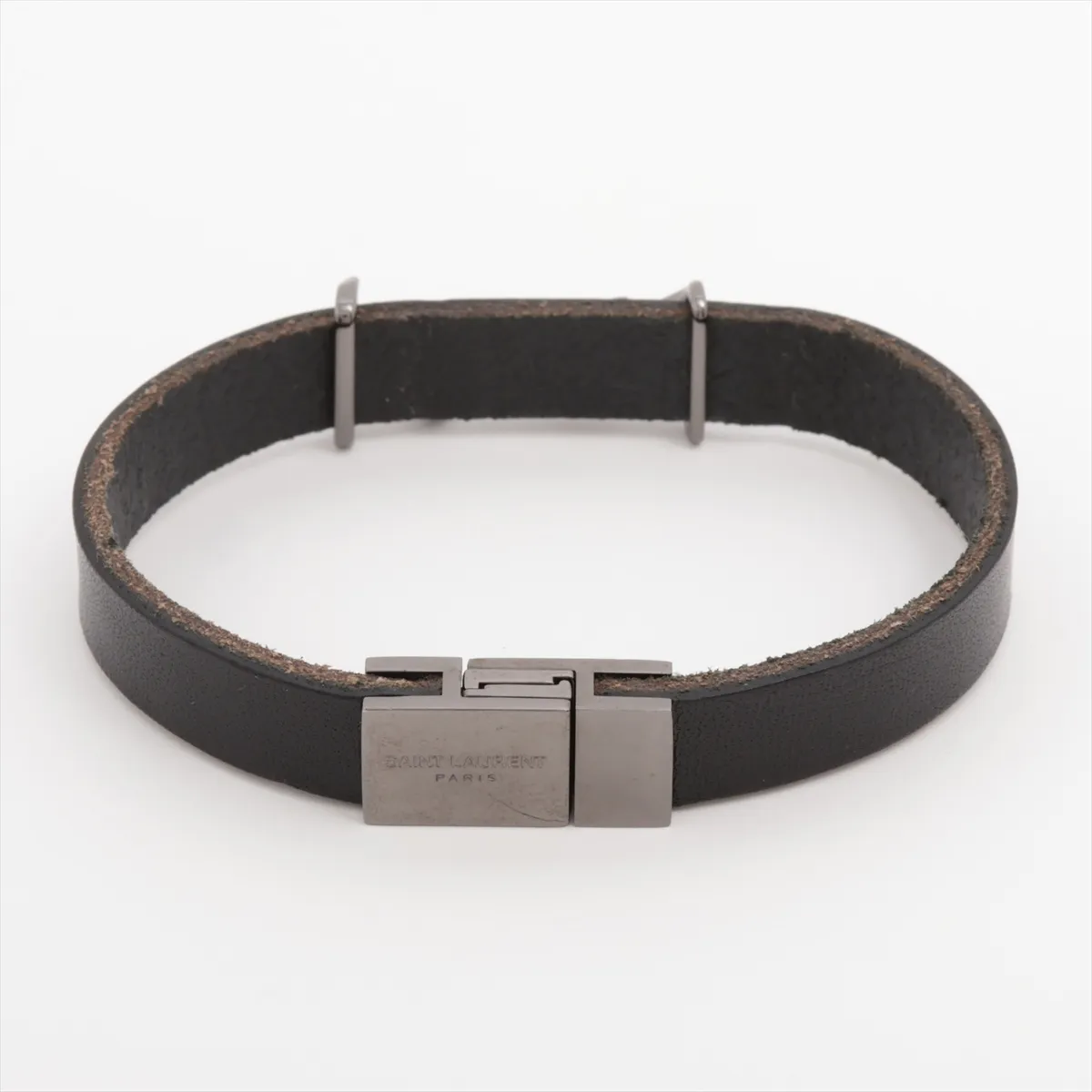 Logo Bracelet M Leather Black — view 2