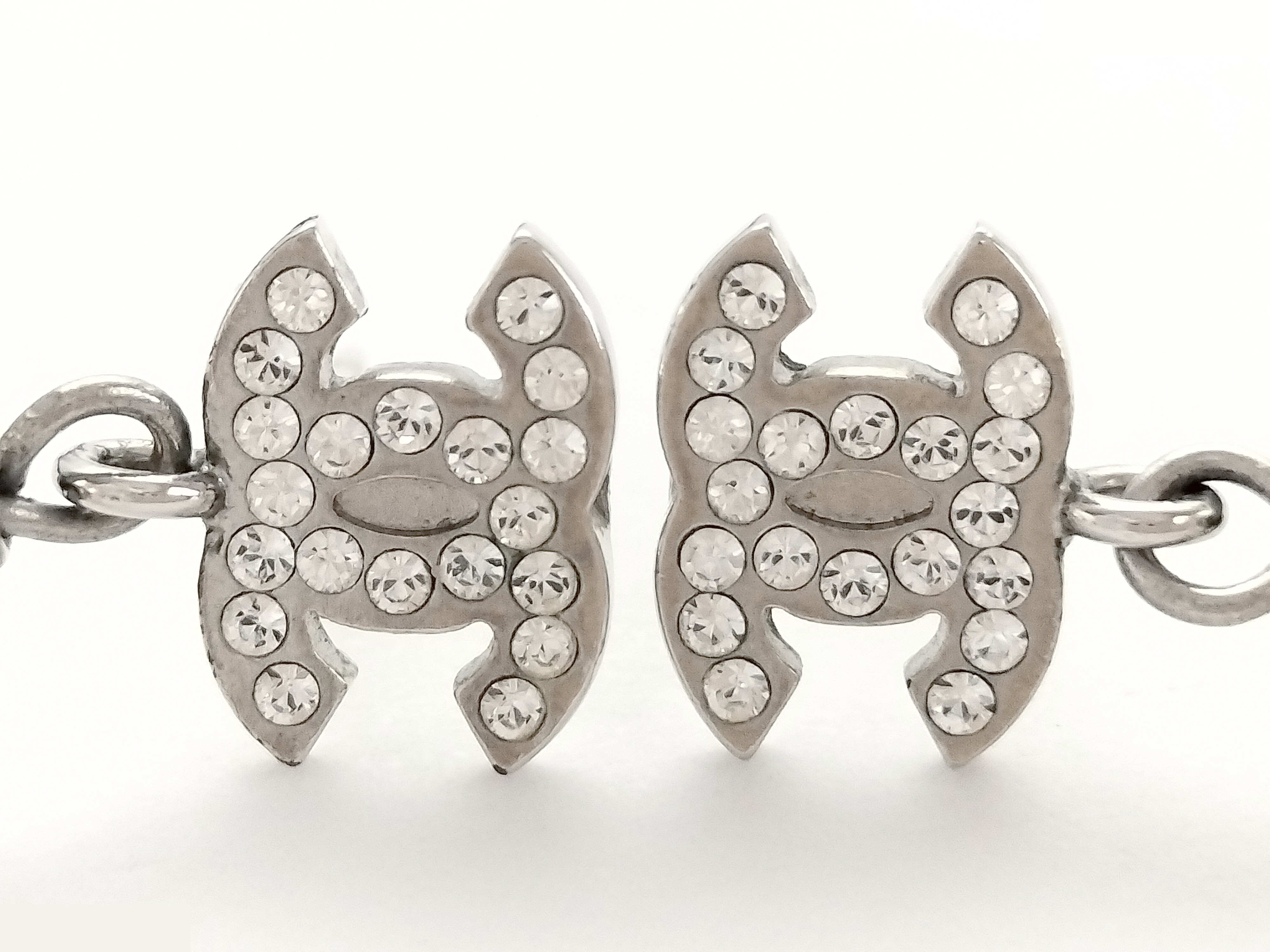 Coco Rhinestone F Pearl Earrings — view 6