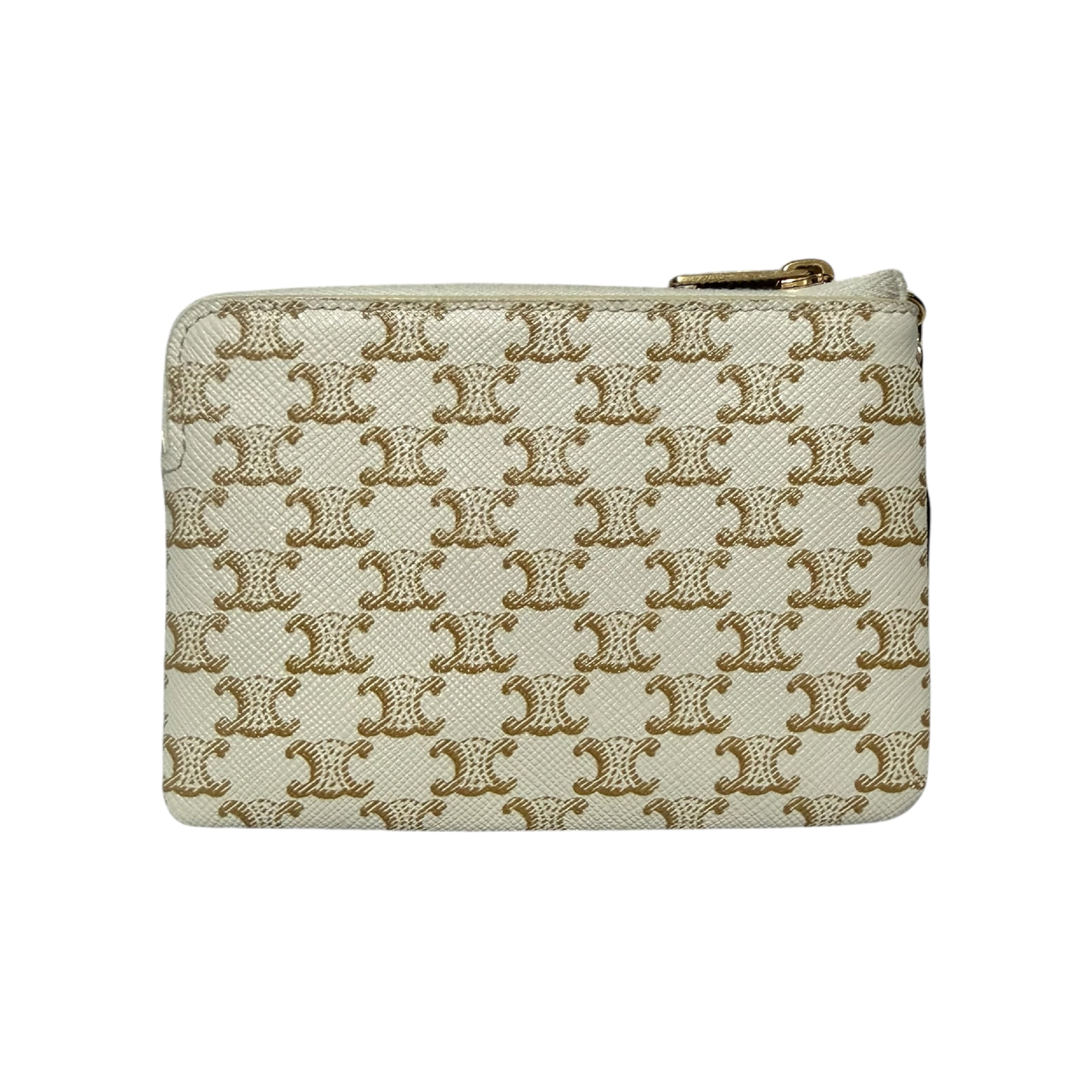 Triomphe Coin Case Macadam White Coin Case — view 2