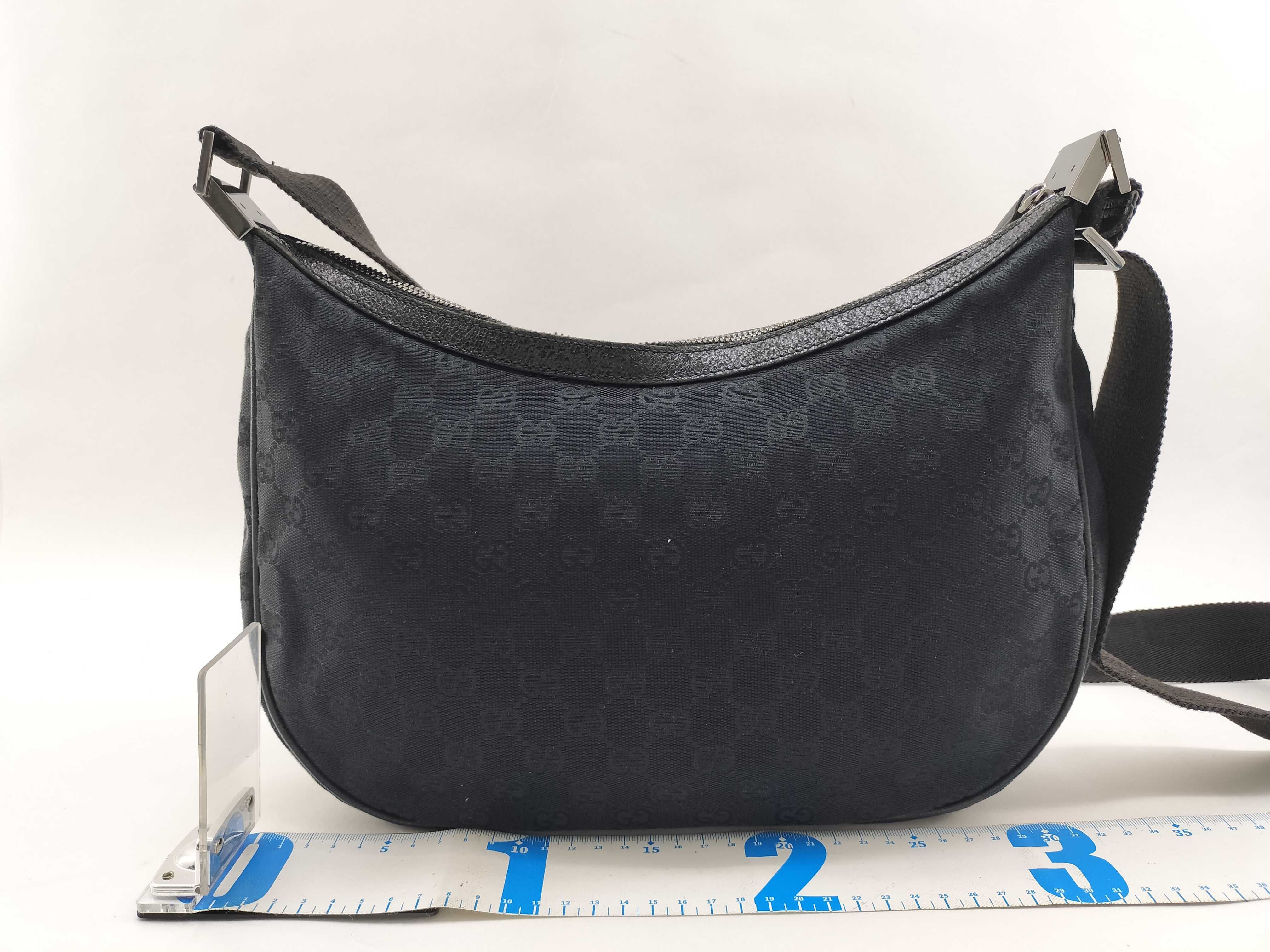 GG Canvas Shoulder Bag, Black Half Moon Design, 122790 — view 2