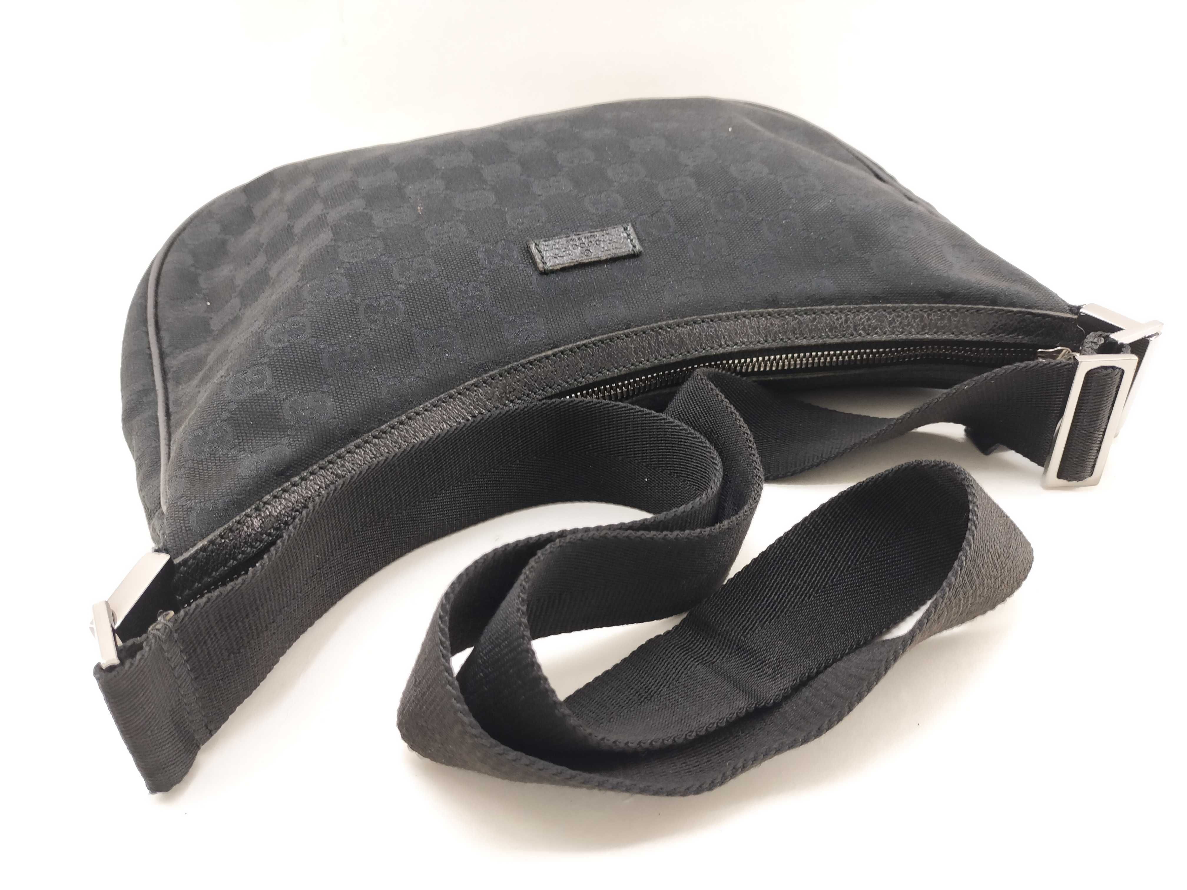 GG Canvas Shoulder Bag, Black Half Moon Design, 122790 — view 7