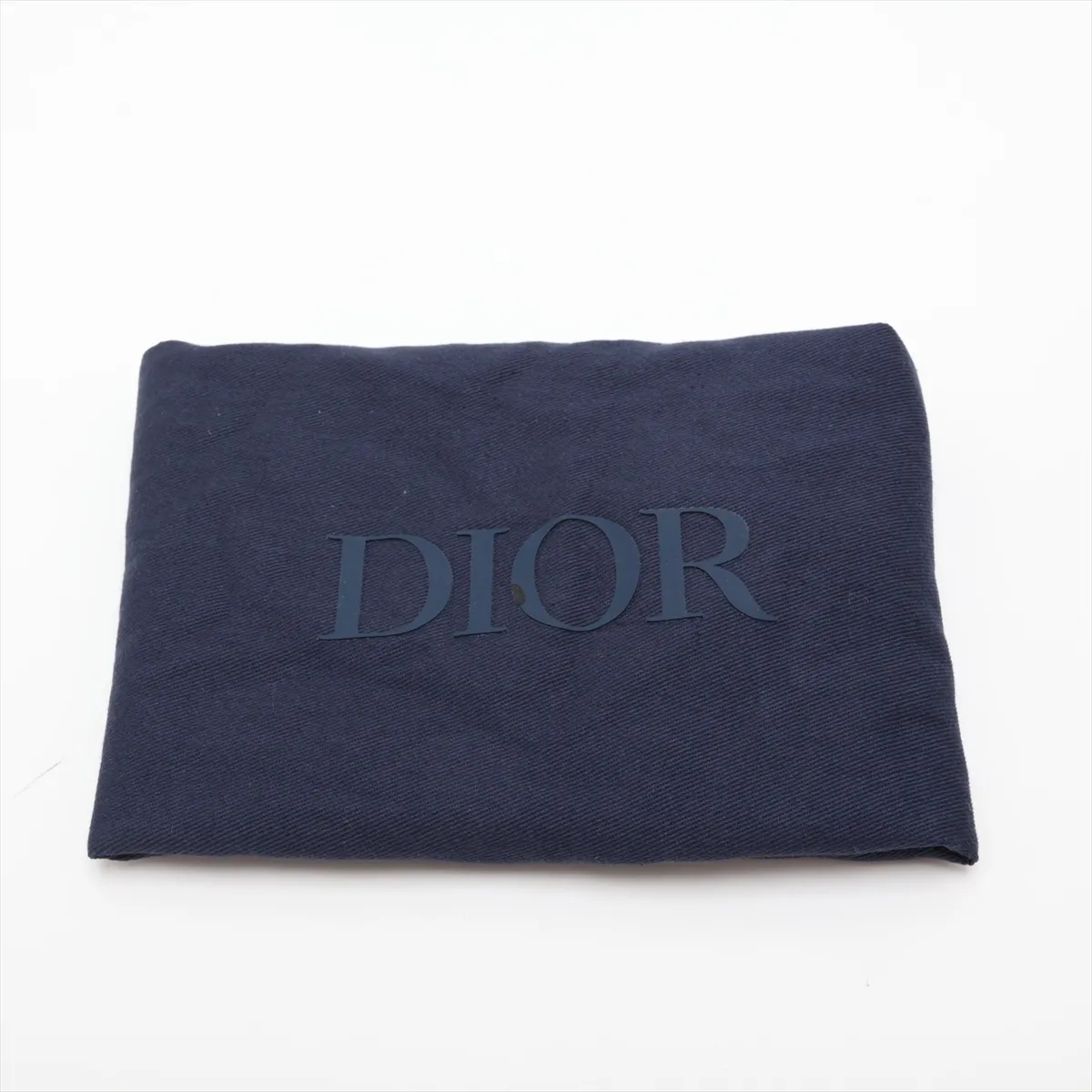 Oblique Canvas x Leather Shoulder Bag, Navy — view 10