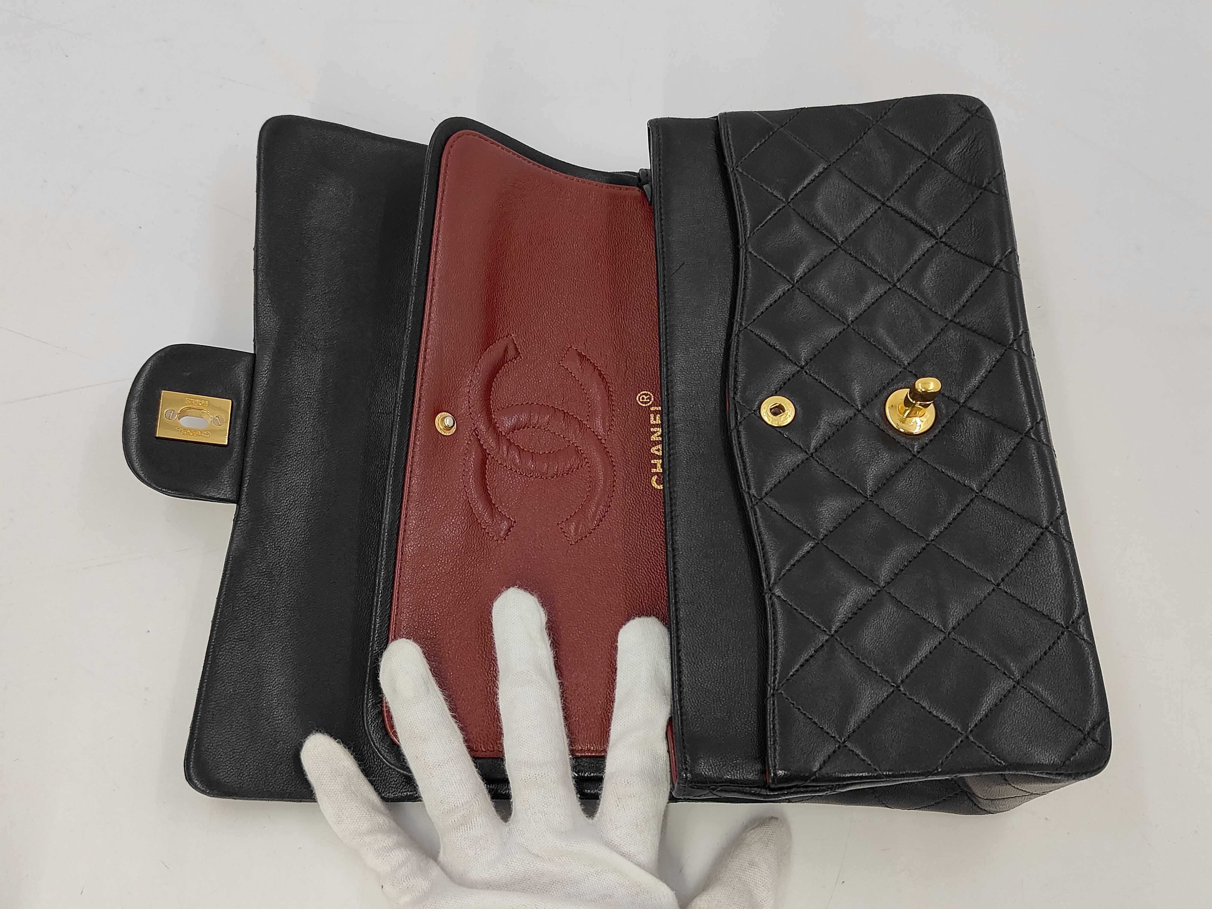 Matelassé 25 Double Flap Double Chain Lambskin Shoulder Bag — view 11