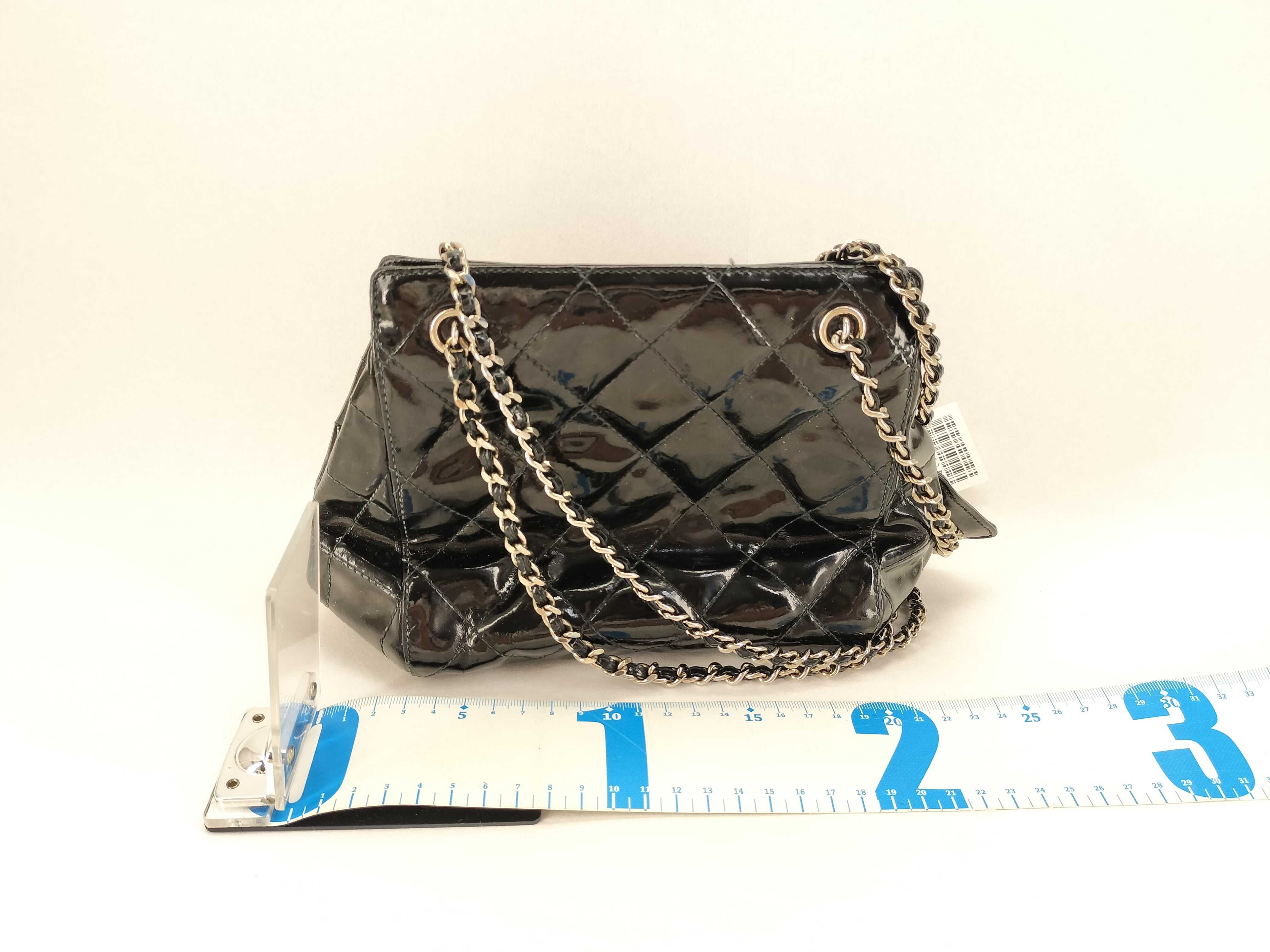 Enamel Coco Mark Chain Shoulder Bag — view 2