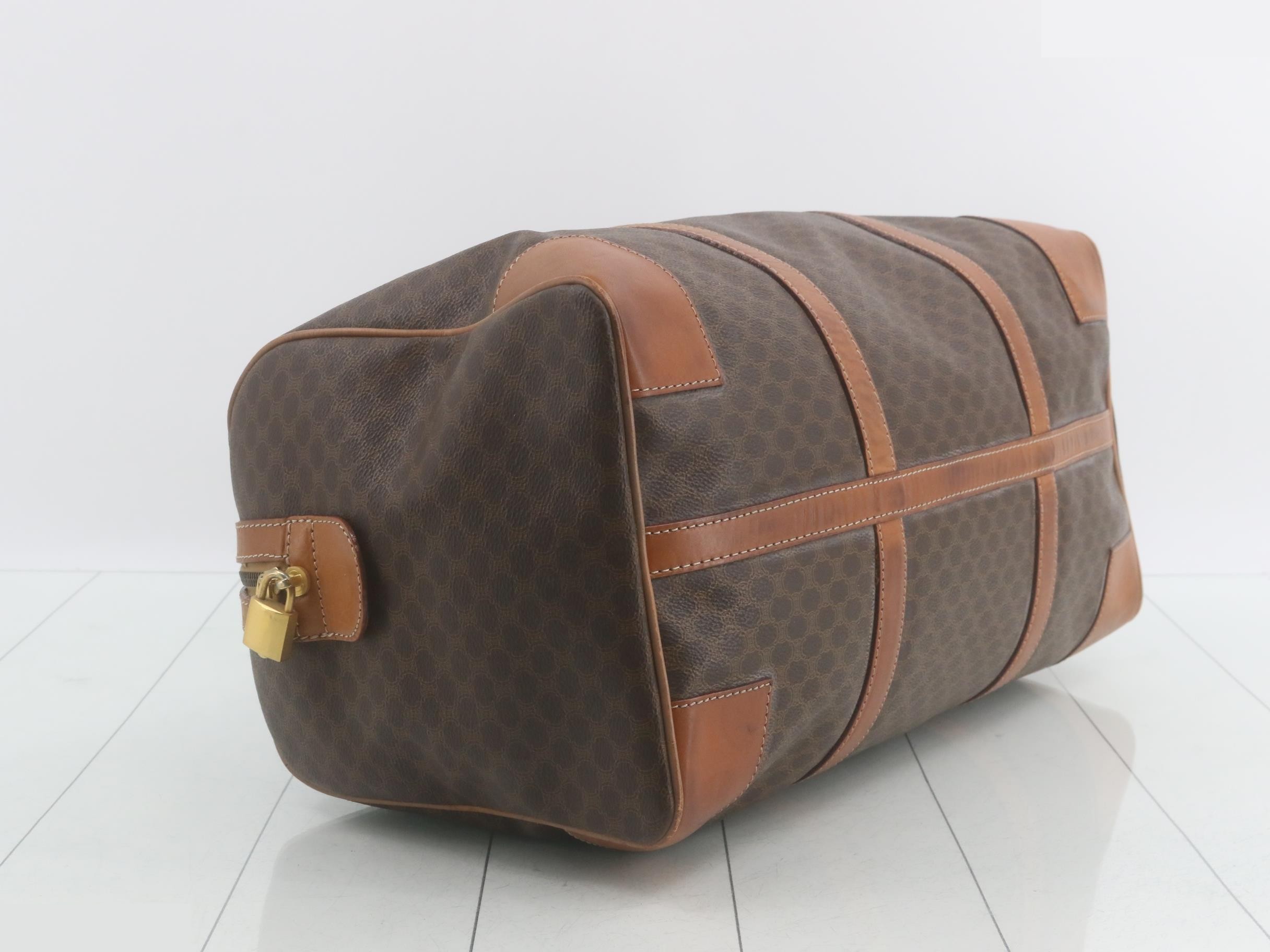 Macadam PVC/Leather Boston Bag, Brown — view 5