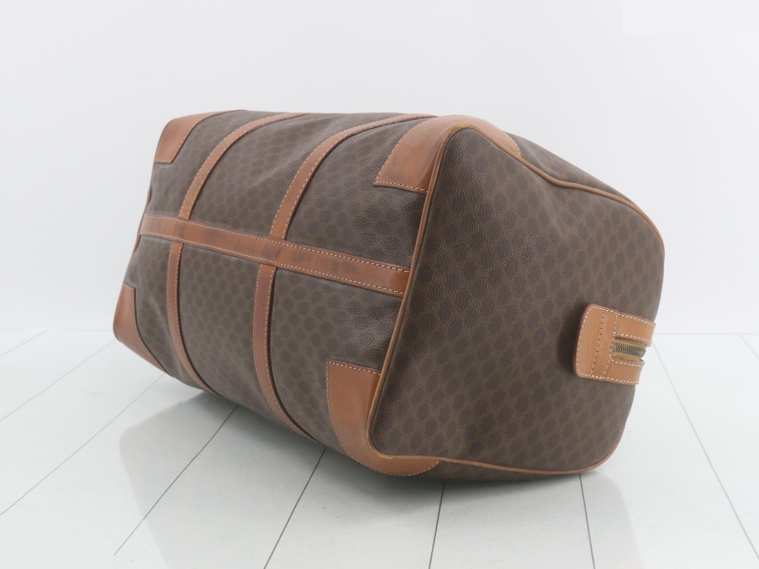 Macadam PVC/Leather Boston Bag, Brown — view 6