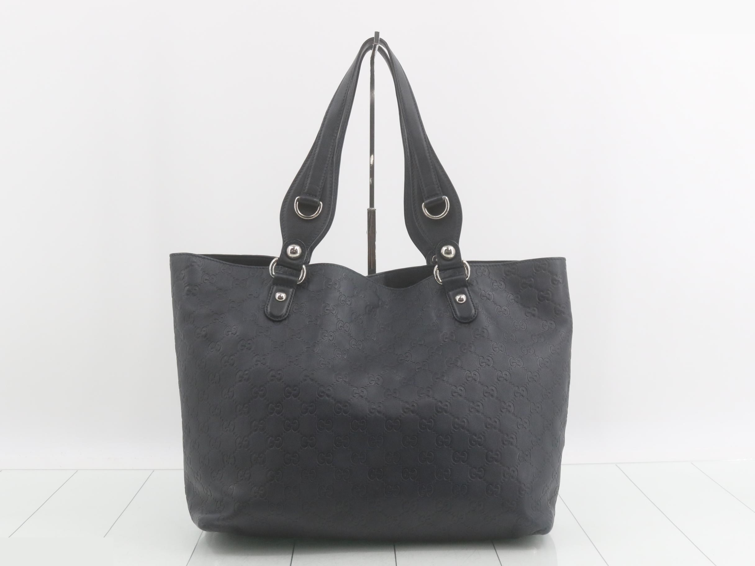 Horsebit Guccissima Tote Bag, Black — view 2