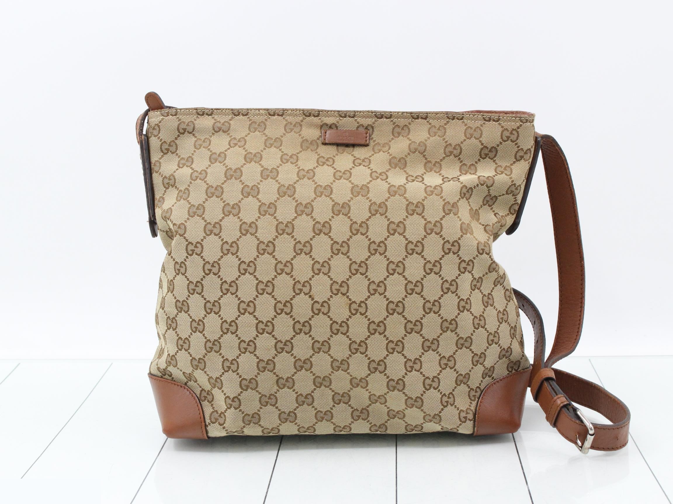 GG Canvas Leather Shoulder Bag
