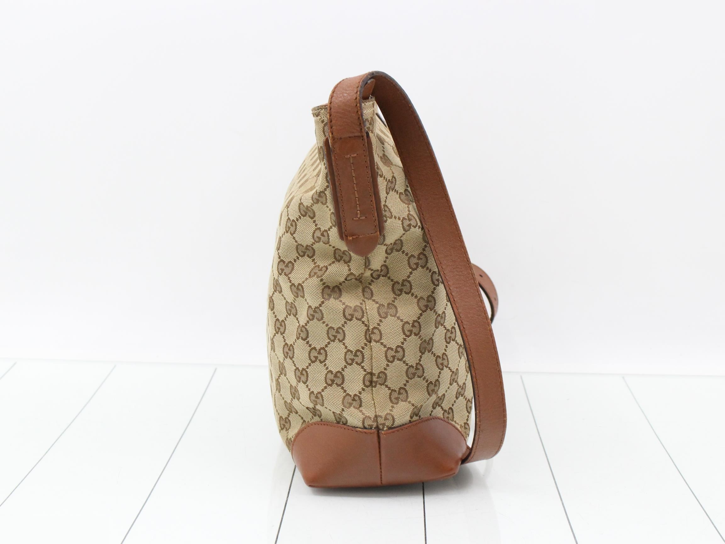 GG Canvas Leather Shoulder Bag — view 4