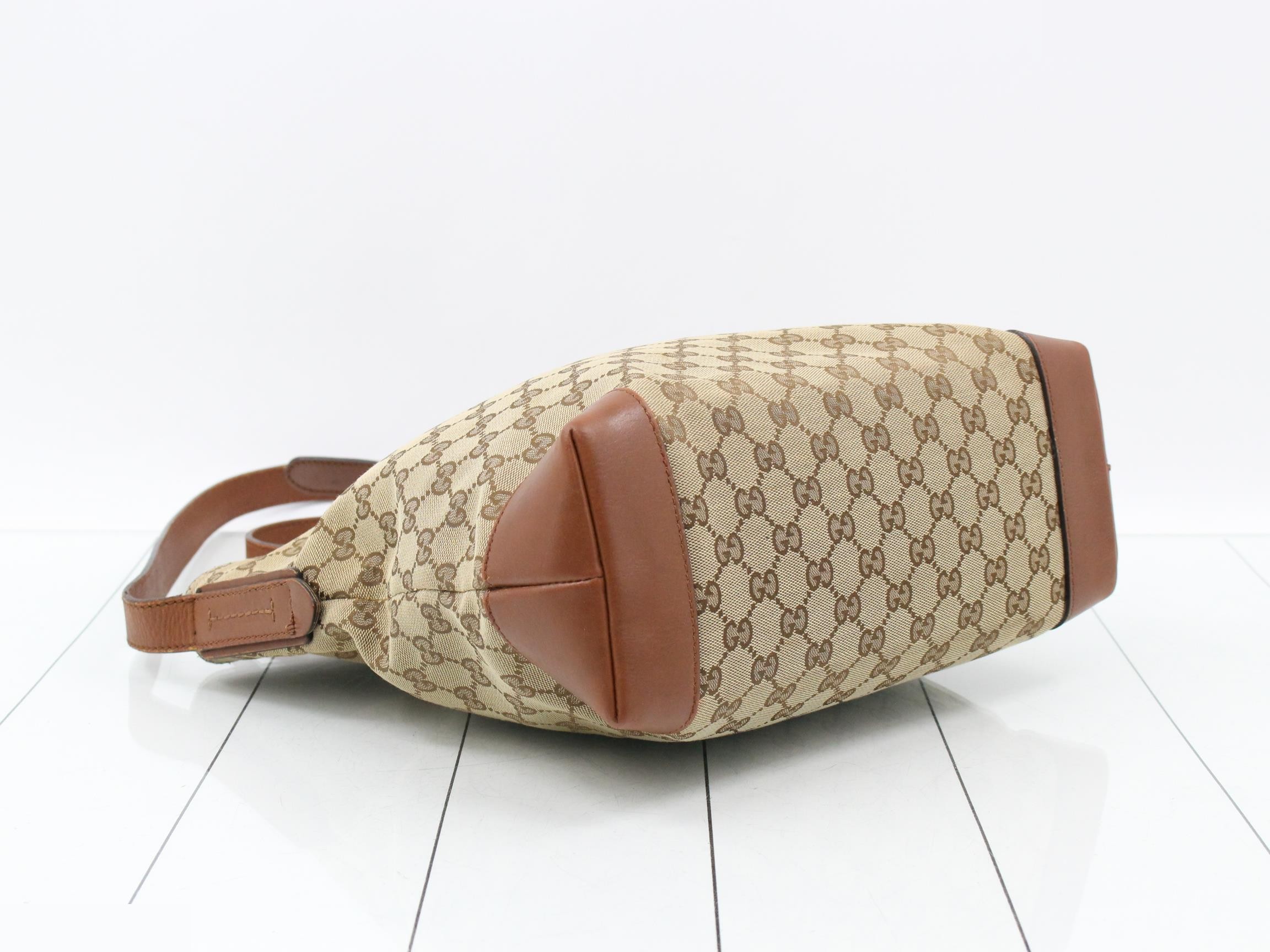 GG Canvas Leather Shoulder Bag — view 5