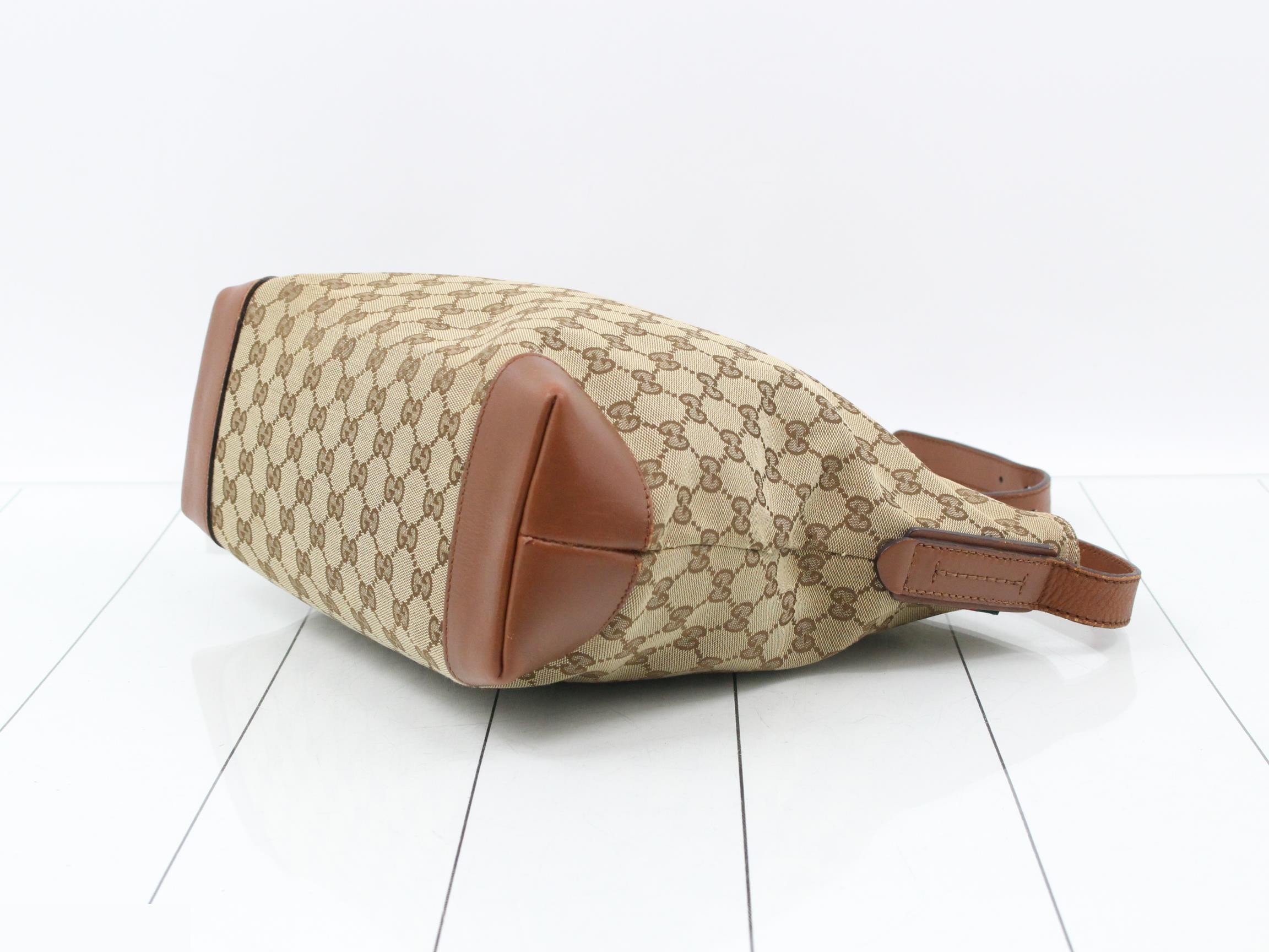 GG Canvas Leather Shoulder Bag — view 6
