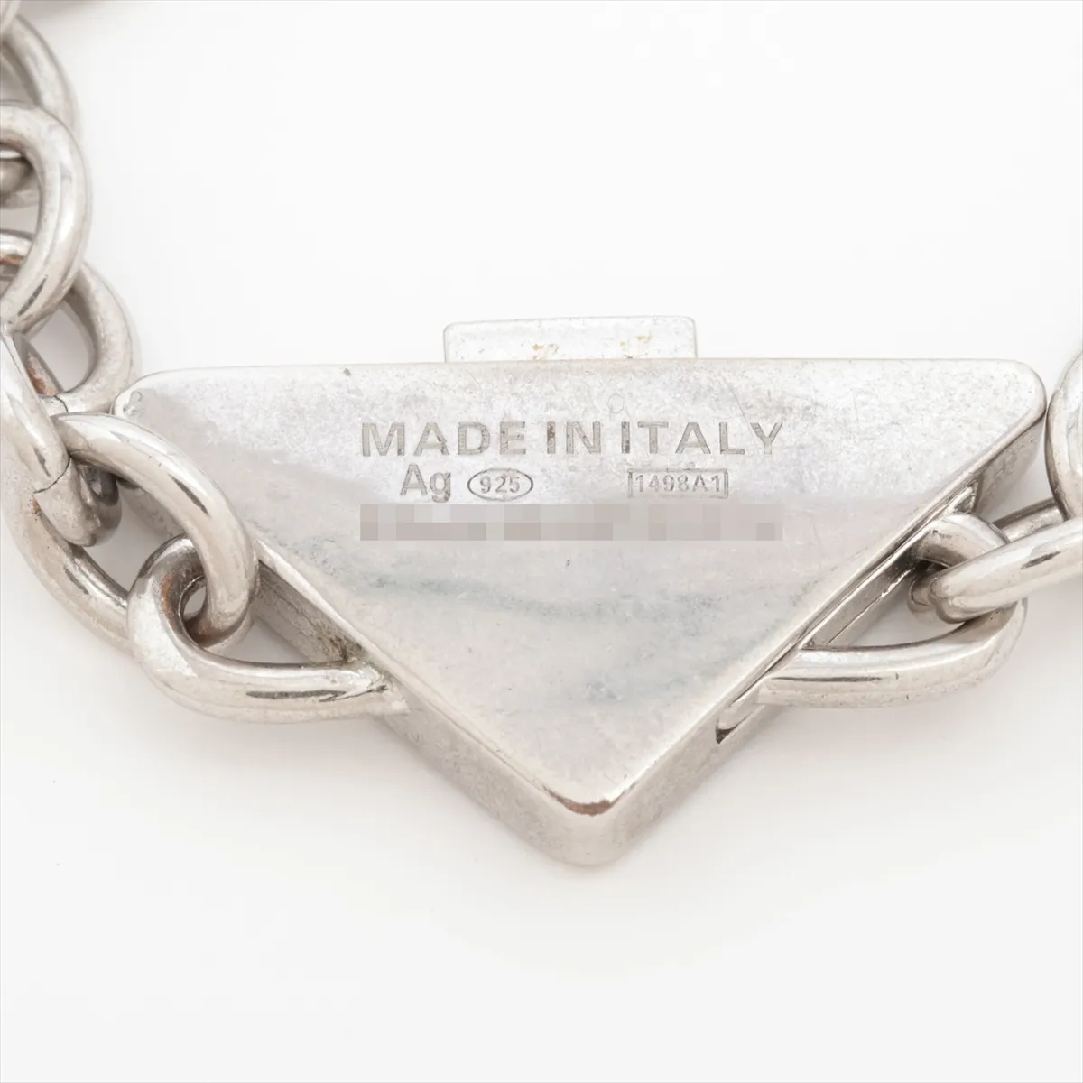 triangle logo bracelet 925 22.8g silver dents — view 3