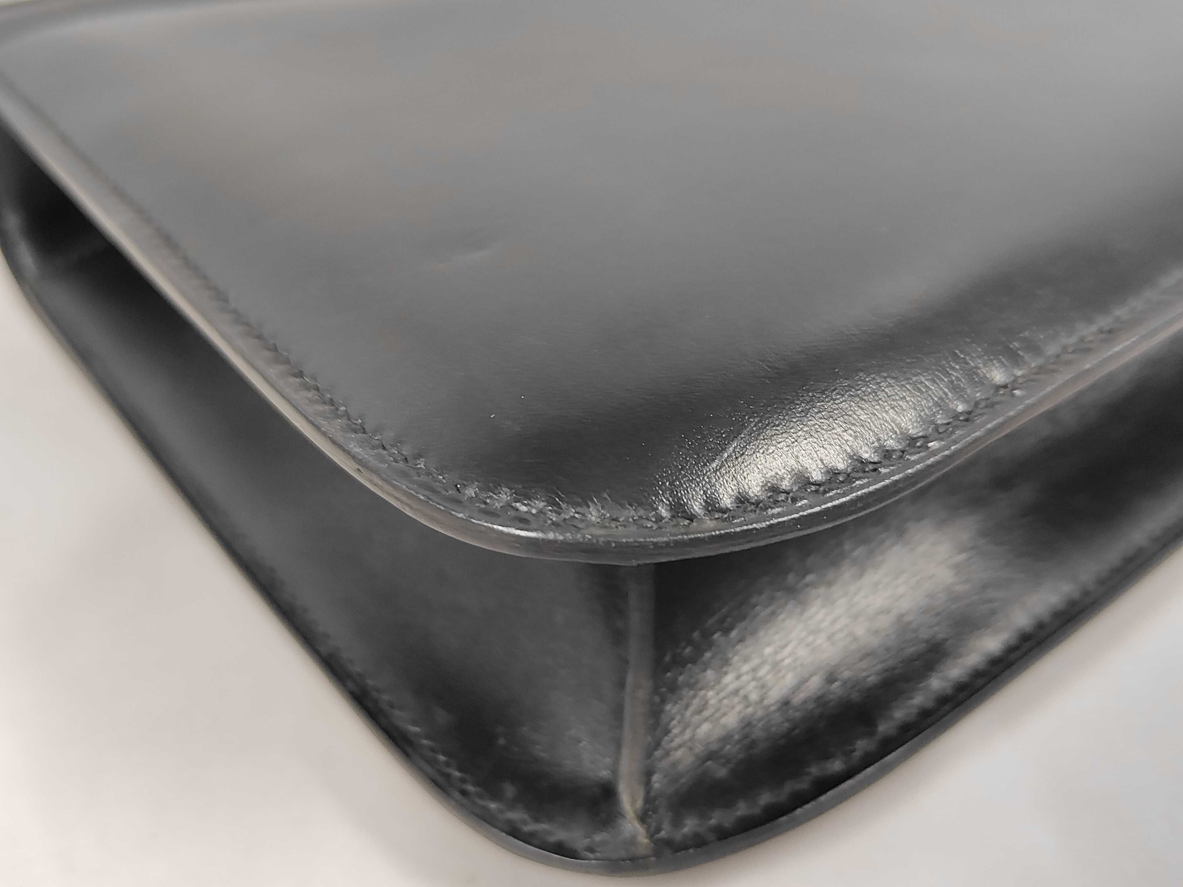 Constance 23 Box Calf Black Silver Hardware Shoulder Bag — view 3