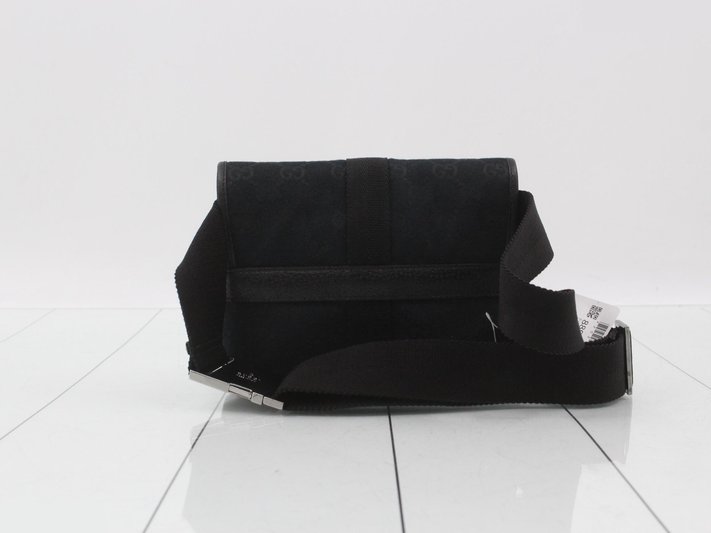 Canvas Waist Bag, Noir (Black), 131236, 001998 — view 2