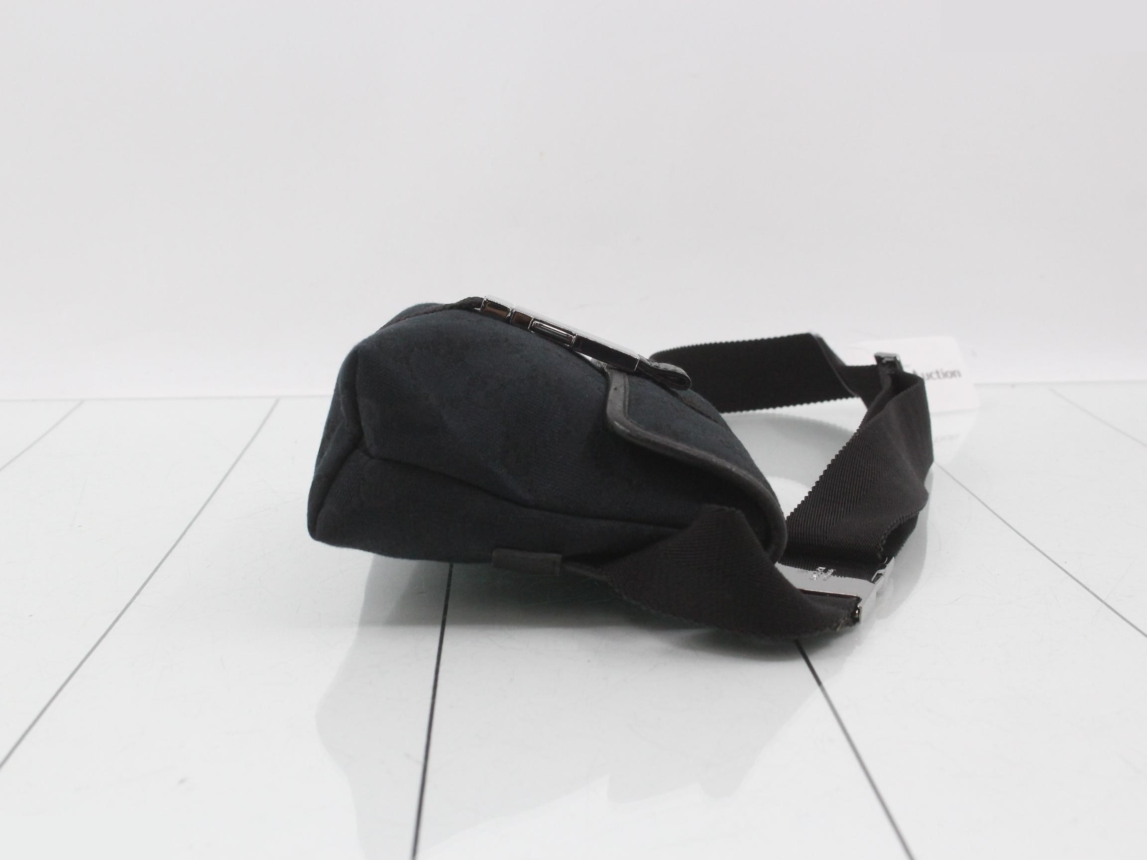Canvas Waist Bag, Noir (Black), 131236, 001998 — view 3