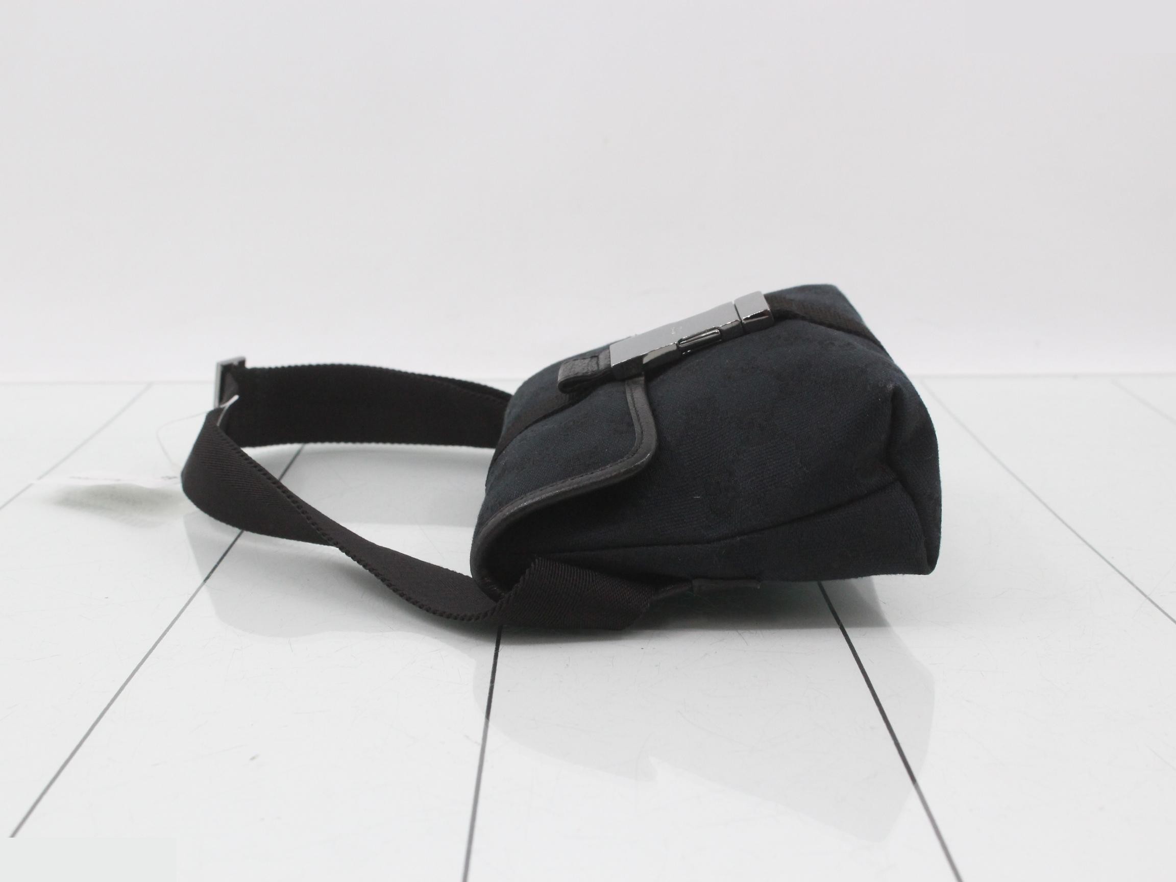 Canvas Waist Bag, Noir (Black), 131236, 001998 — view 4