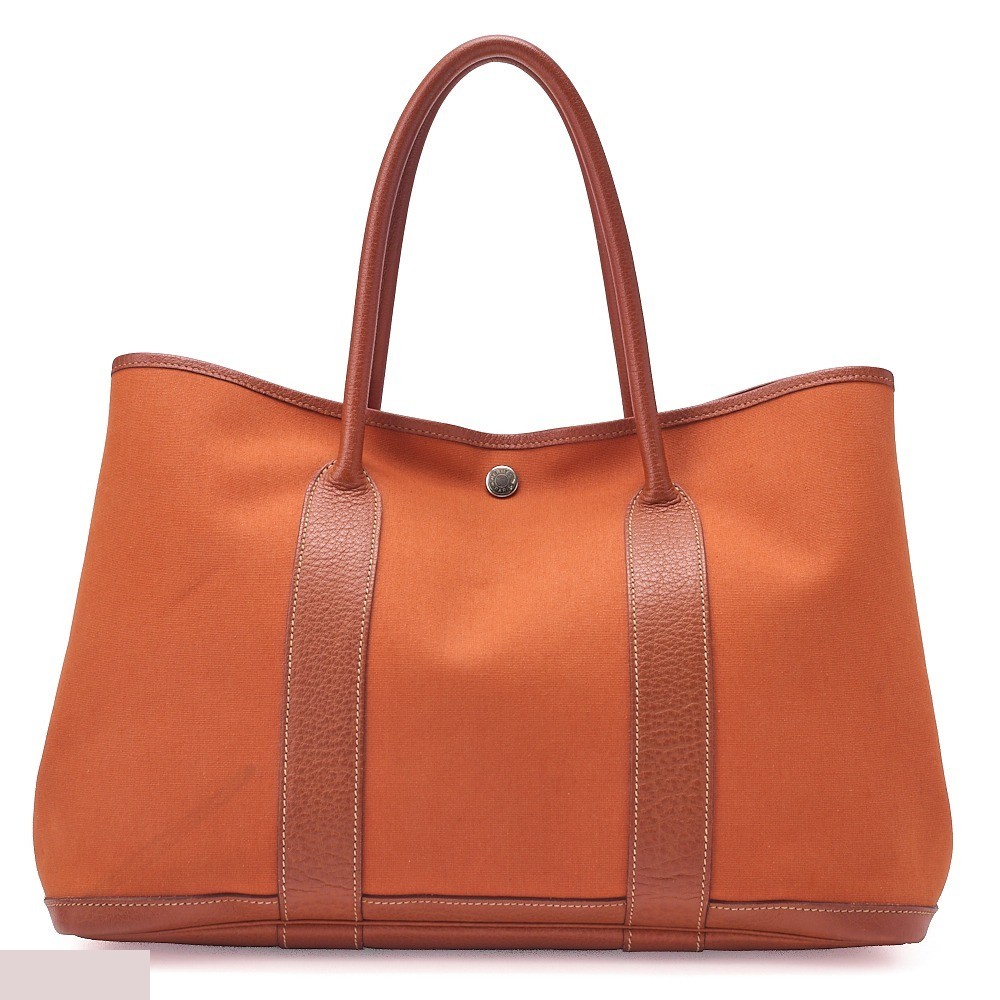 Garden Party TPM Toile H Tote Bag Orange SV Hardware — view 2