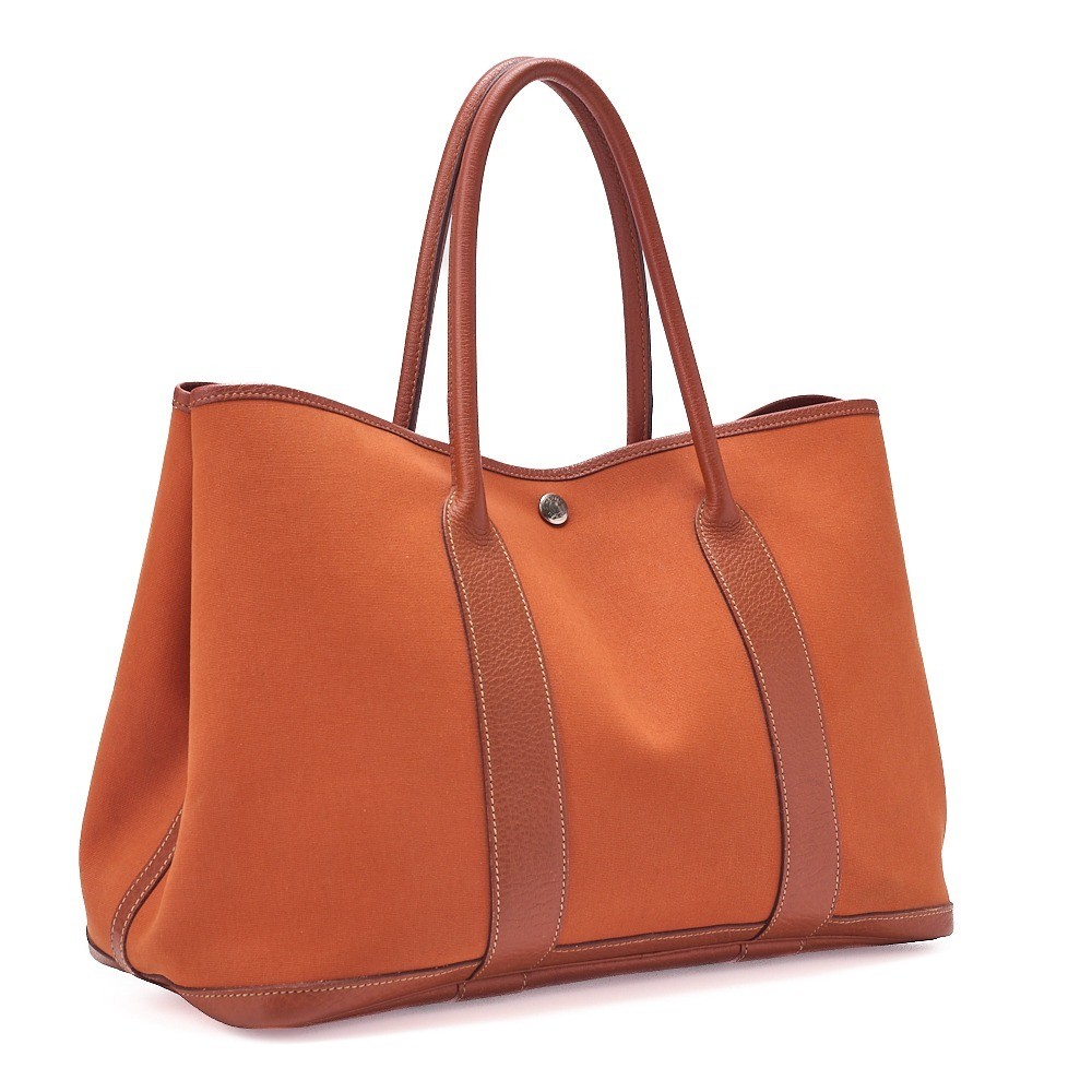 Garden Party TPM Toile H Tote Bag Orange SV Hardware — view 3