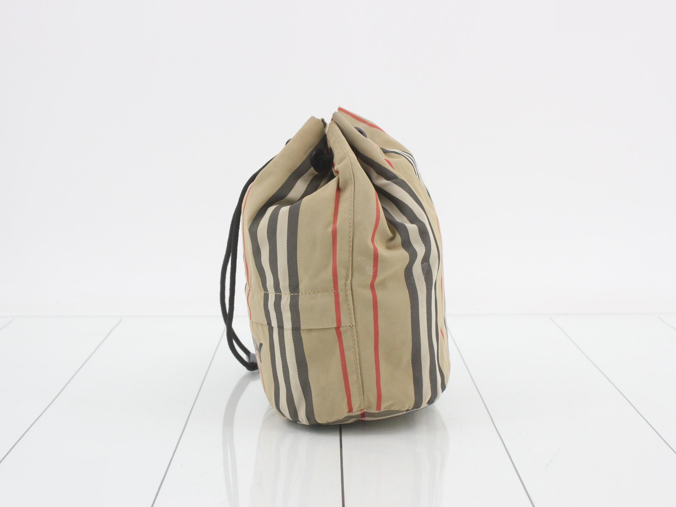 Shoulder bag, drawstring type, Nova check pattern — view 3