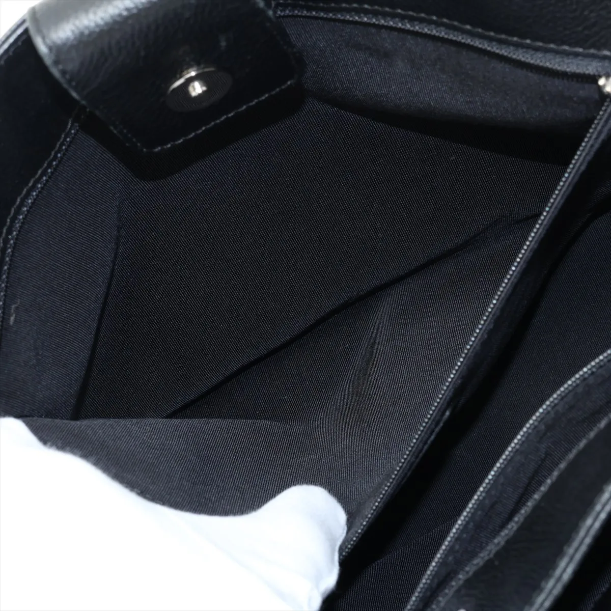 Executive Leather 2-Way Handbag, Black with Silver Hardware, Item No. 11930969, Series No. 11 — view 12