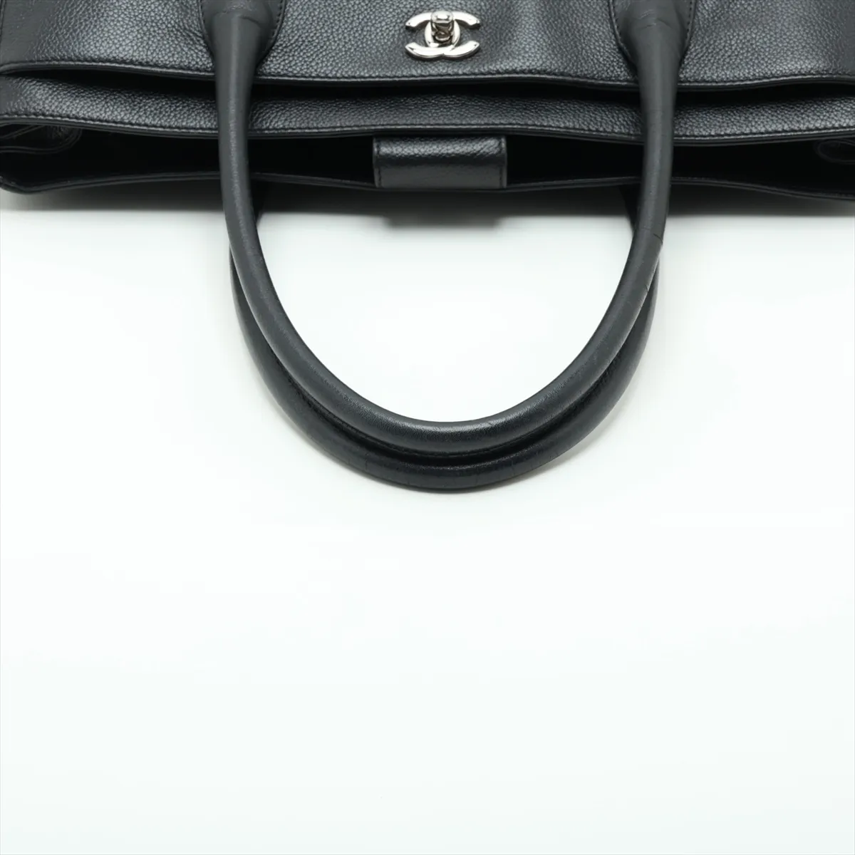Executive Leather 2-Way Handbag, Black with Silver Hardware, Item No. 11930969, Series No. 11 — view 5