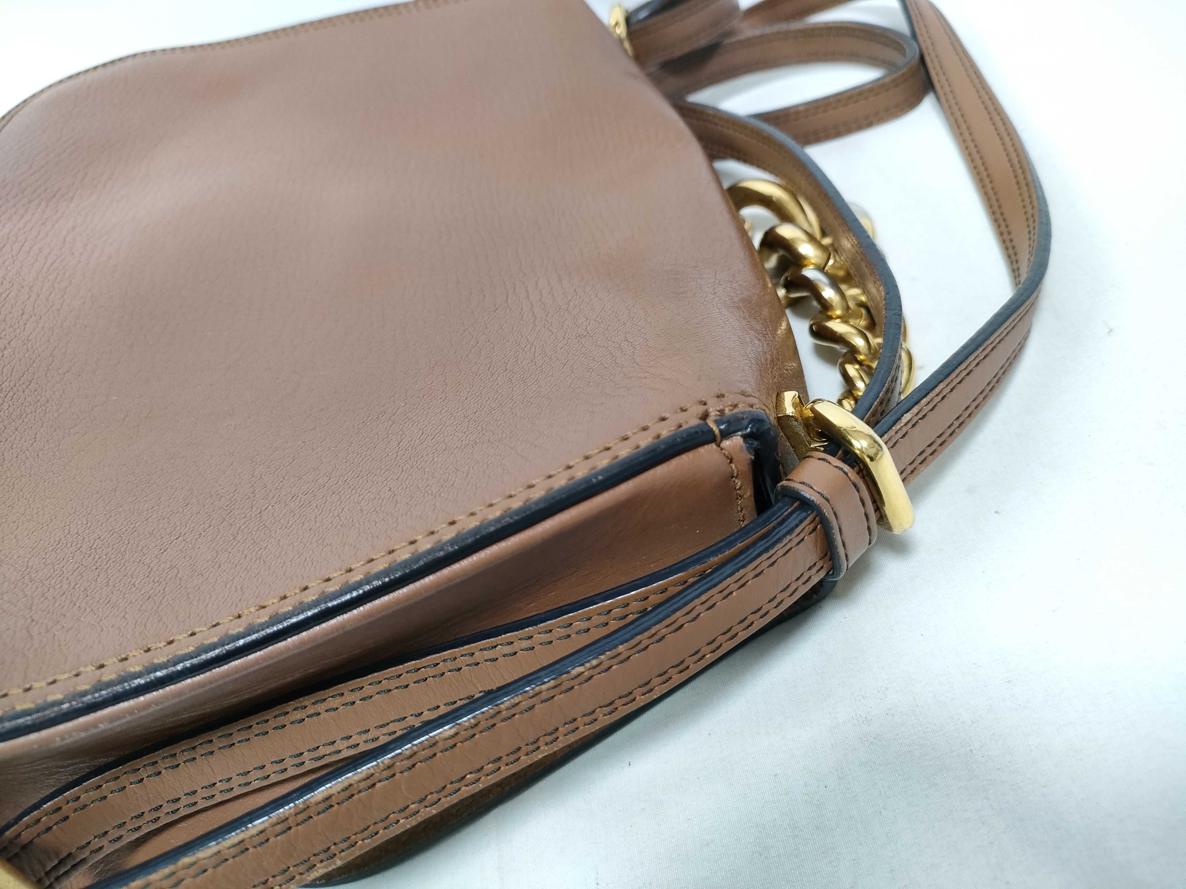 2-Way Bag with Long Strap, Dahlia Leather, Brown Handbag — view 11