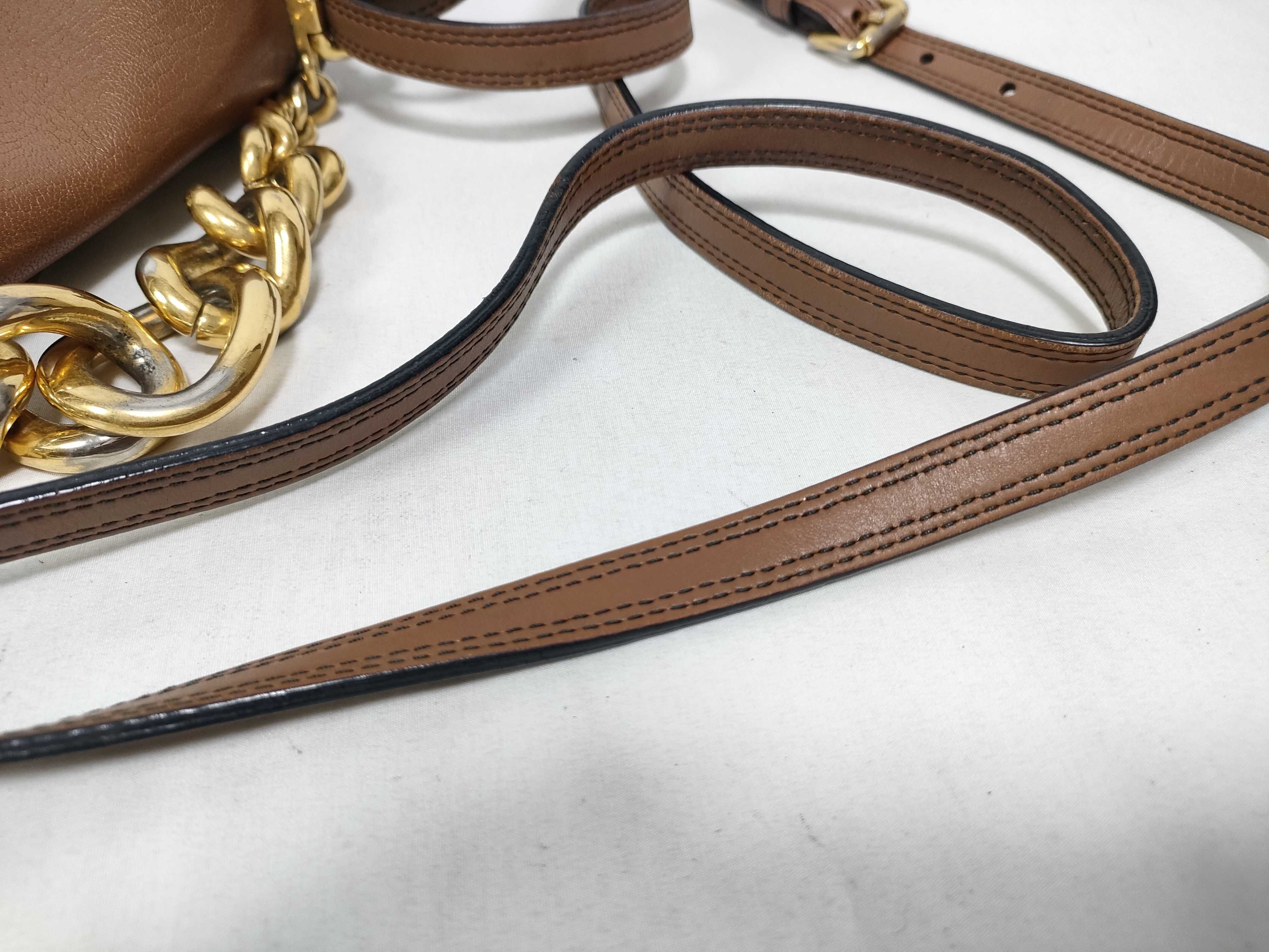 2-Way Bag with Long Strap, Dahlia Leather, Brown Handbag — view 13
