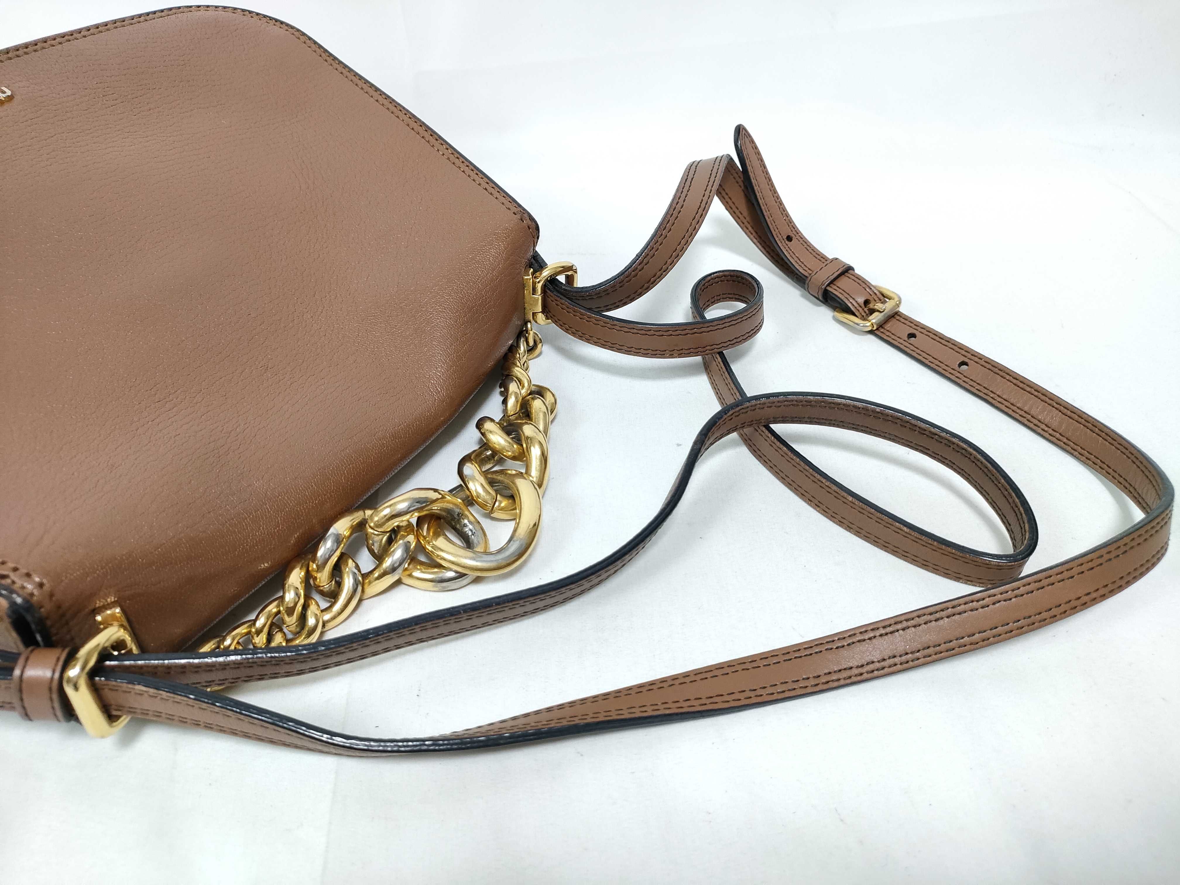 2-Way Bag with Long Strap, Dahlia Leather, Brown Handbag — view 14