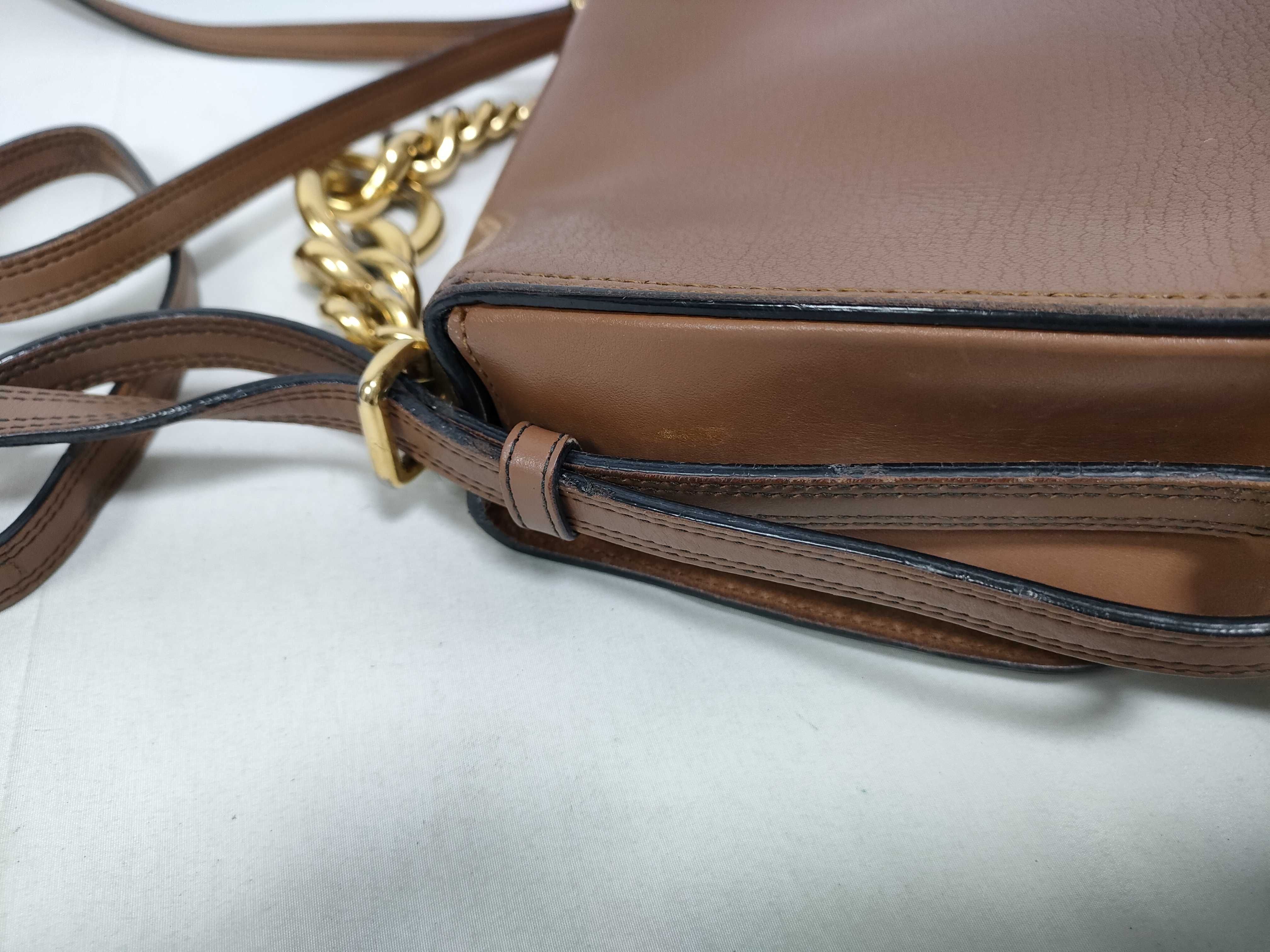 2-Way Bag with Long Strap, Dahlia Leather, Brown Handbag — view 8