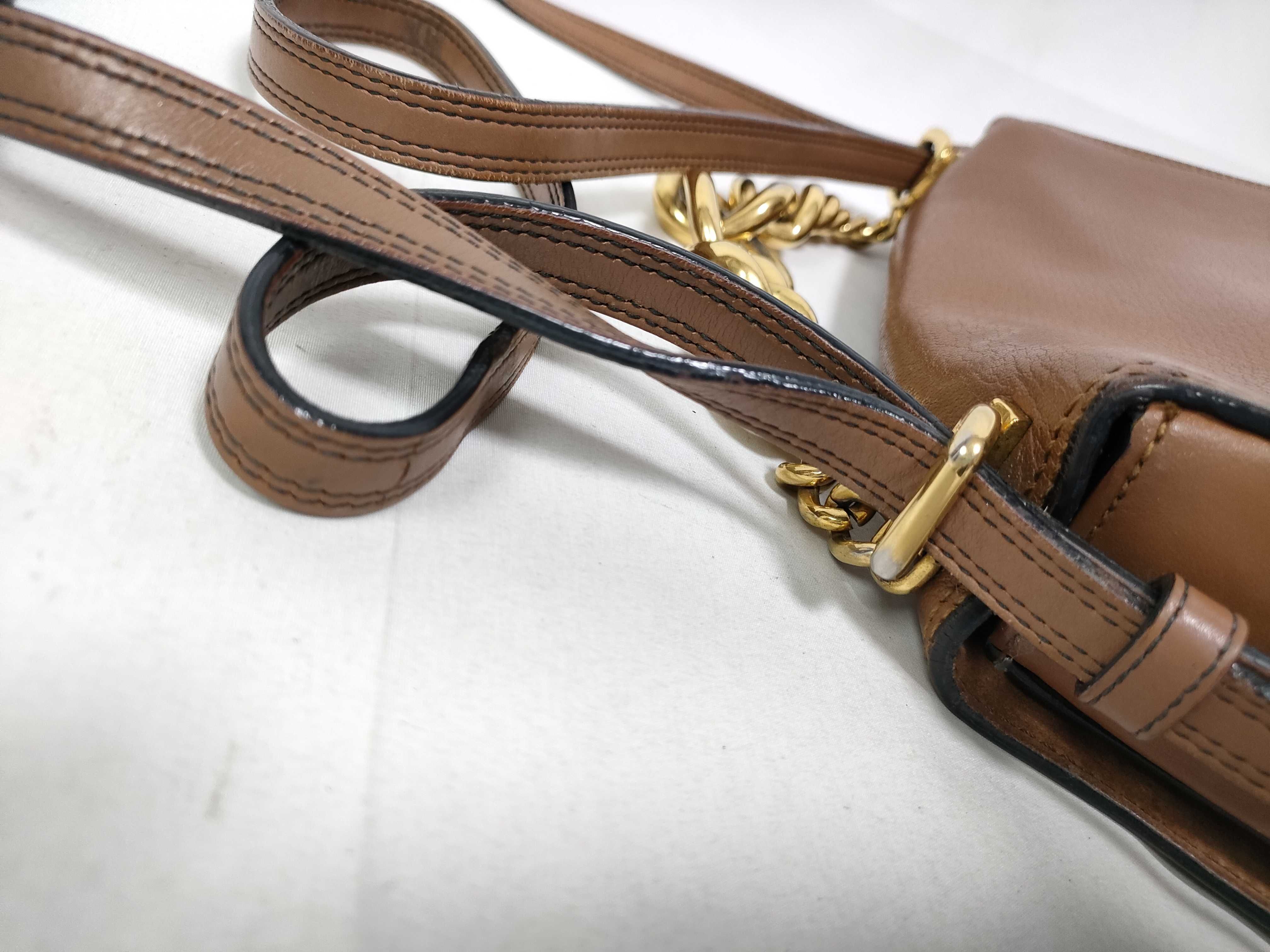 2-Way Bag with Long Strap, Dahlia Leather, Brown Handbag — view 9