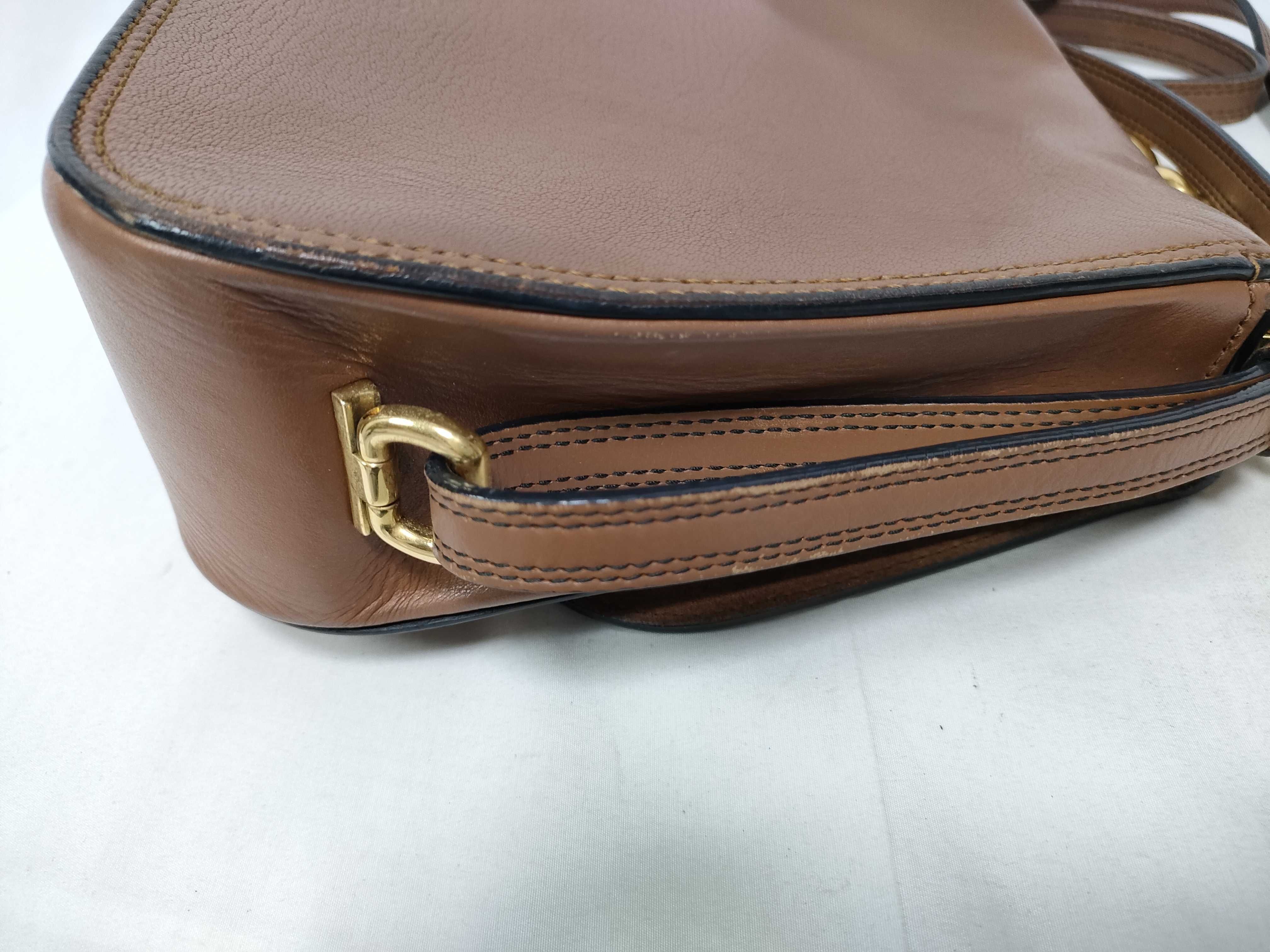 2-Way Bag with Long Strap, Dahlia Leather, Brown Handbag — view 10
