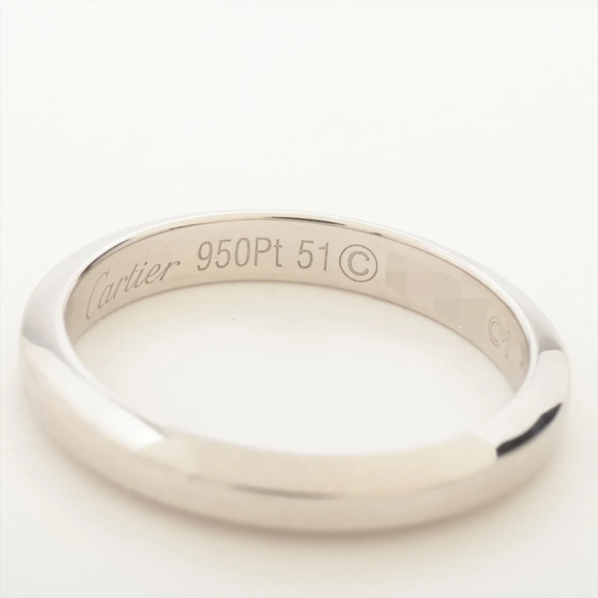 Declaration Ring, Pt950, 4.7g, Size 51, BT0323, with hole — view 3