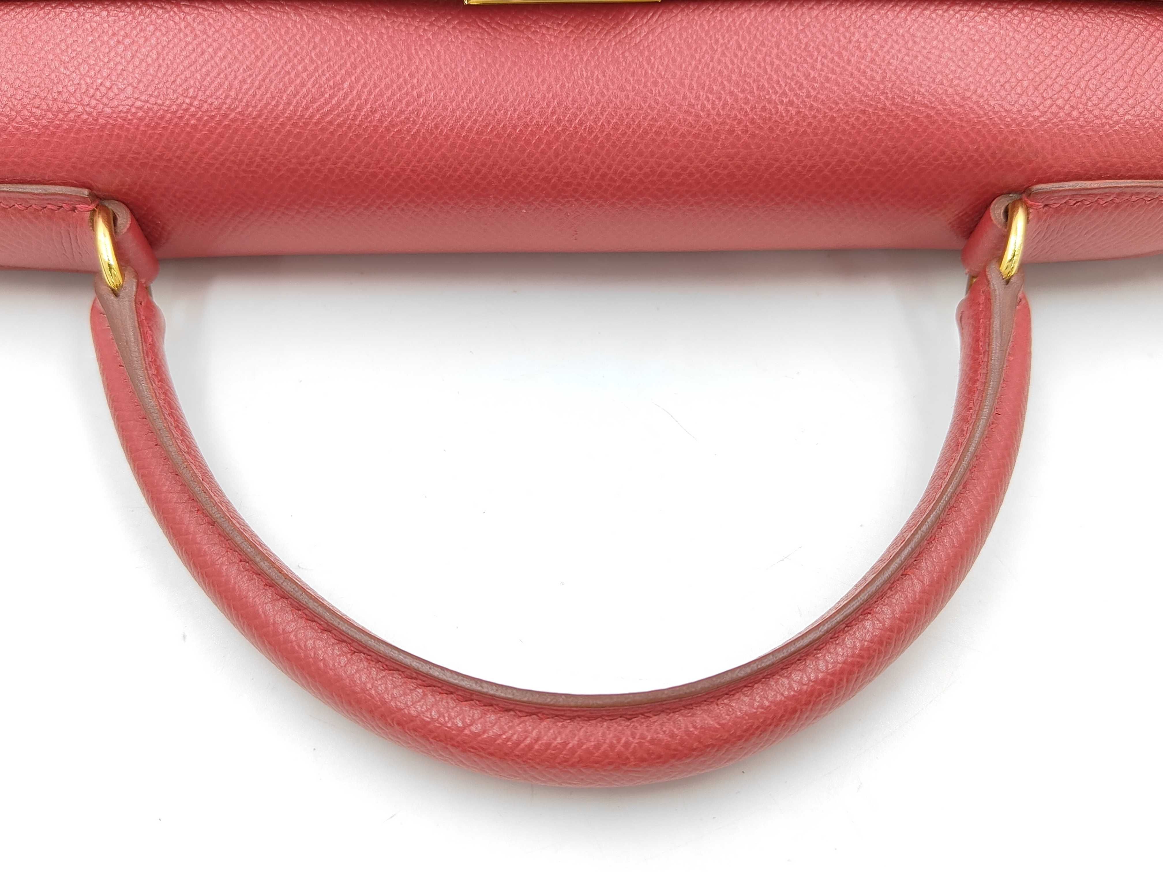 Kelly 32 C Epsom Leather Strap Clochette Padlock Handbag — view 3