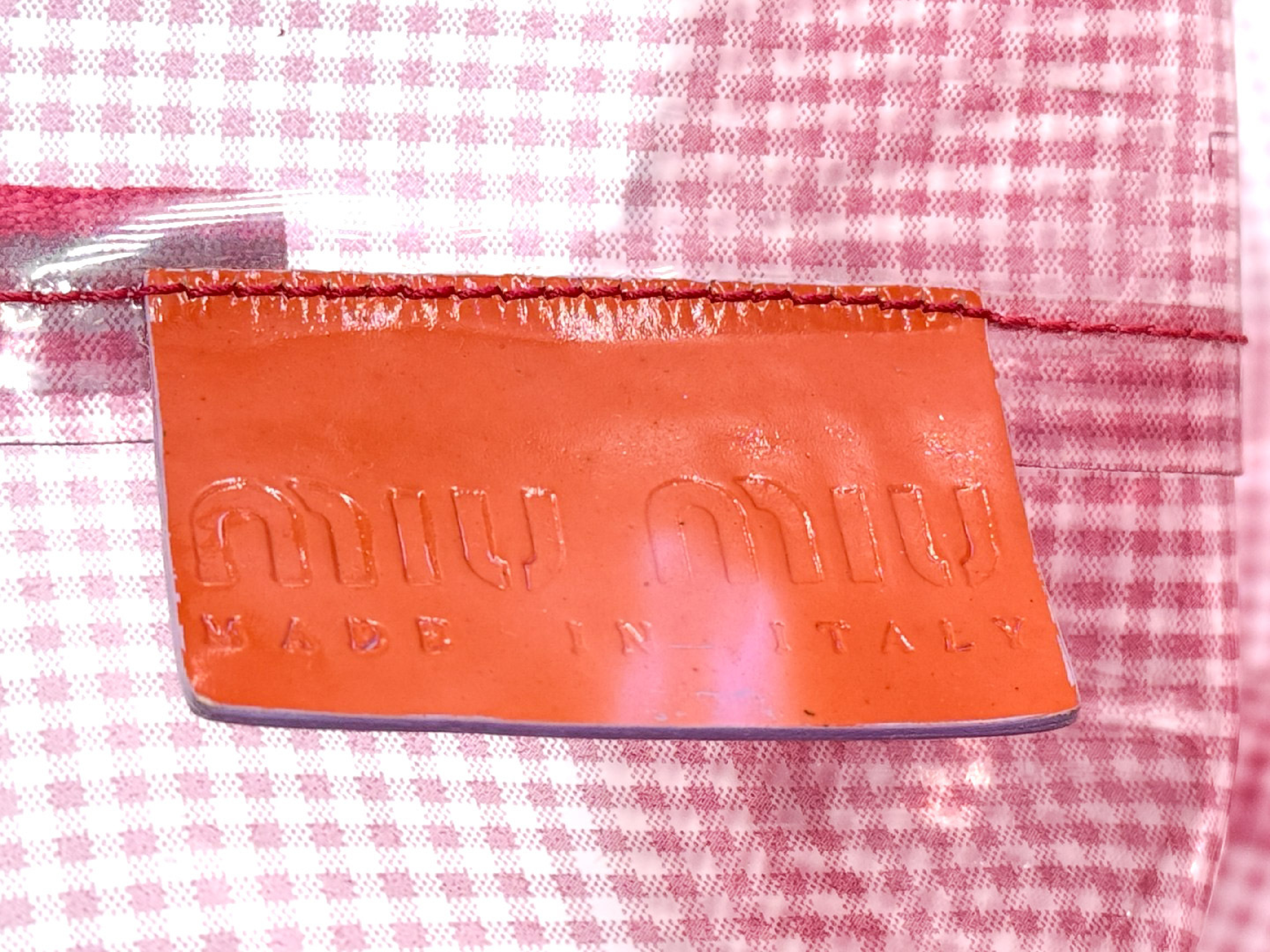 vinyl tote bag with logo, pink, and pouch. — view 10