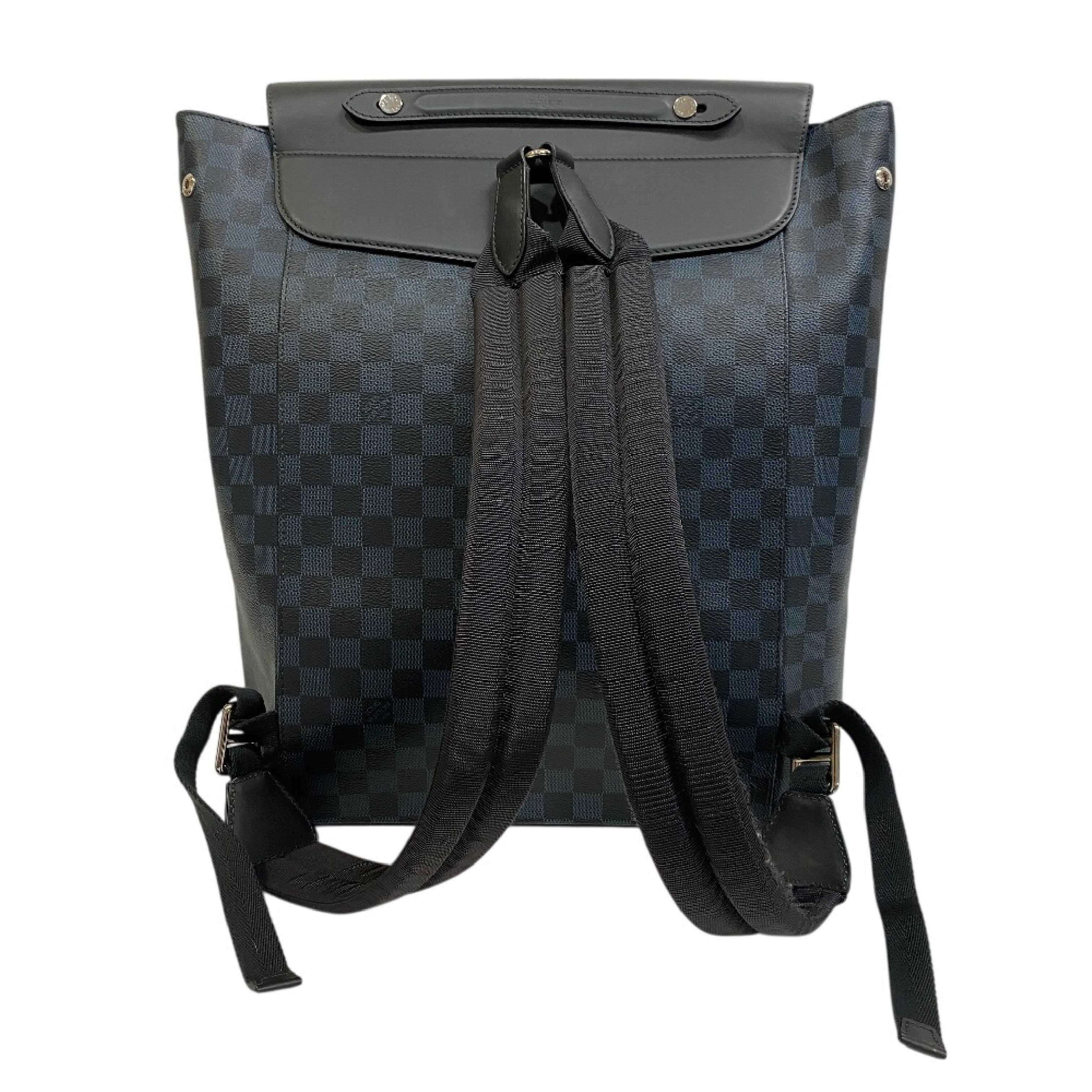 N41586 TJ1126 Newport Damier Cobalt Leather Backpack/Daypack — view 2