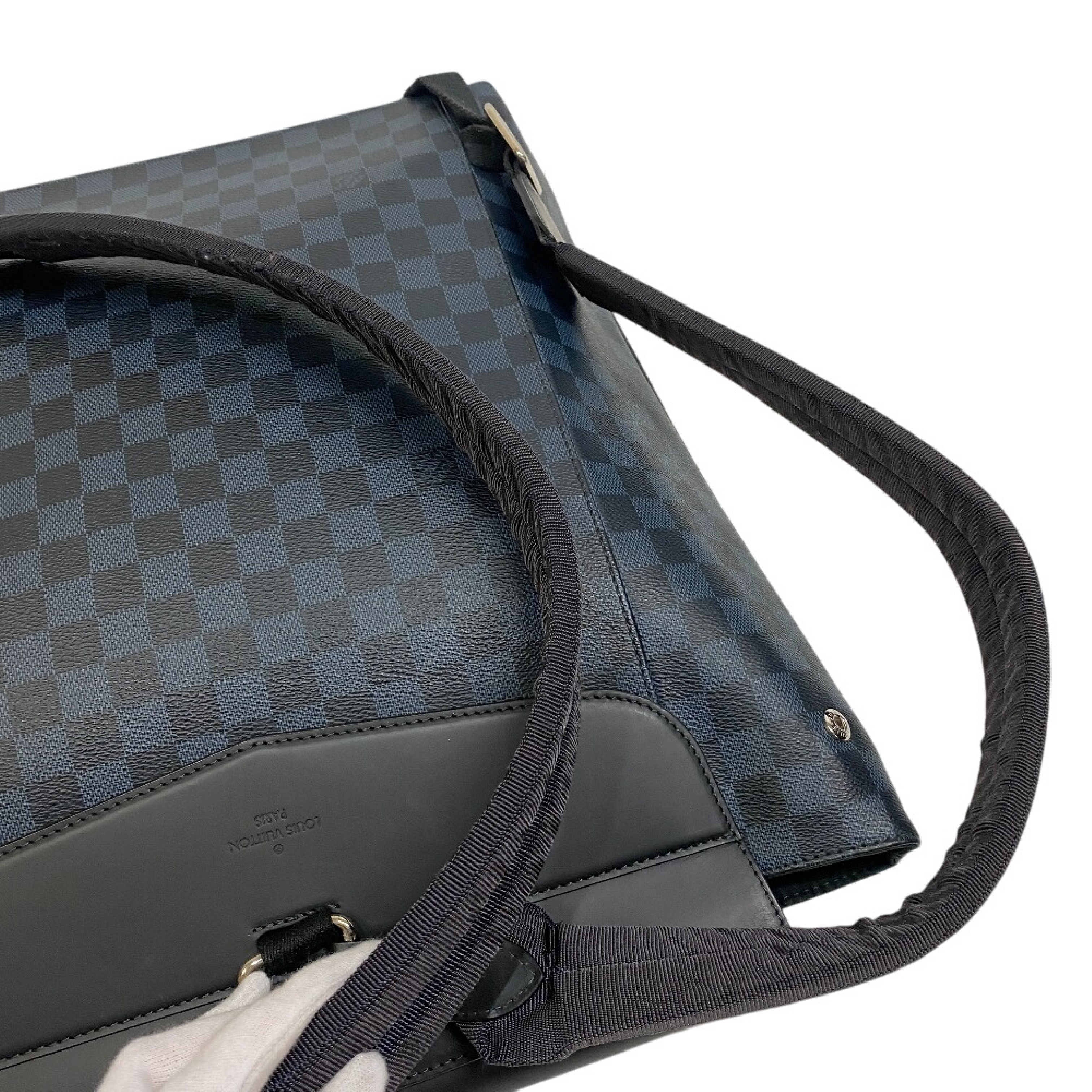 N41586 TJ1126 Newport Damier Cobalt Leather Backpack/Daypack — view 5